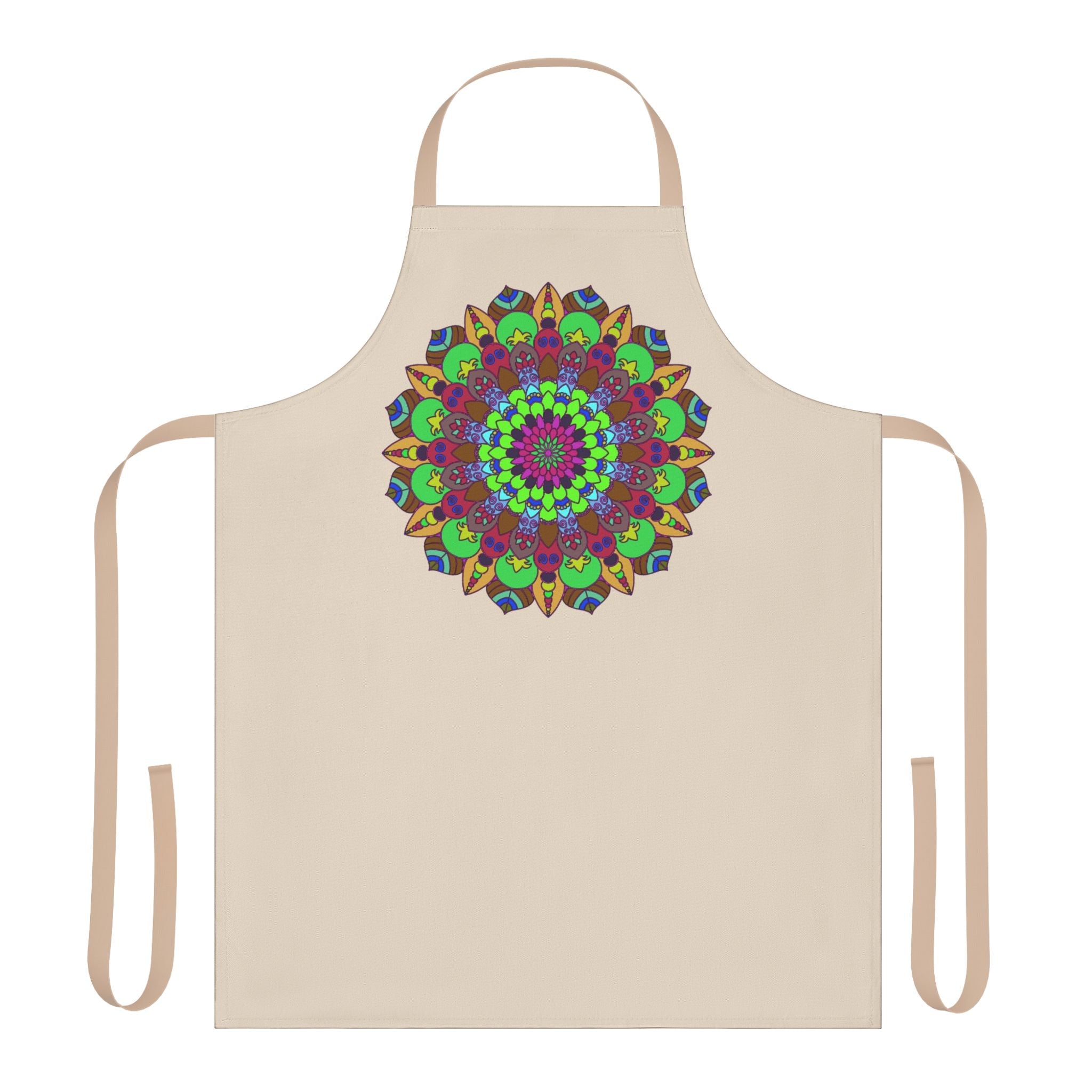Mandala Art Apron - Vibrant Floral Design All Over Prints - Blululi