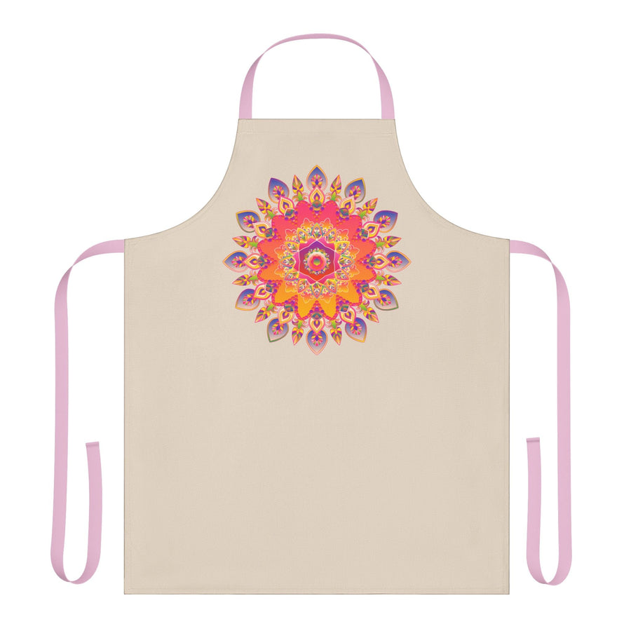 Mandala Art Apron - Vibrant Floral Design All Over Prints - Blululi