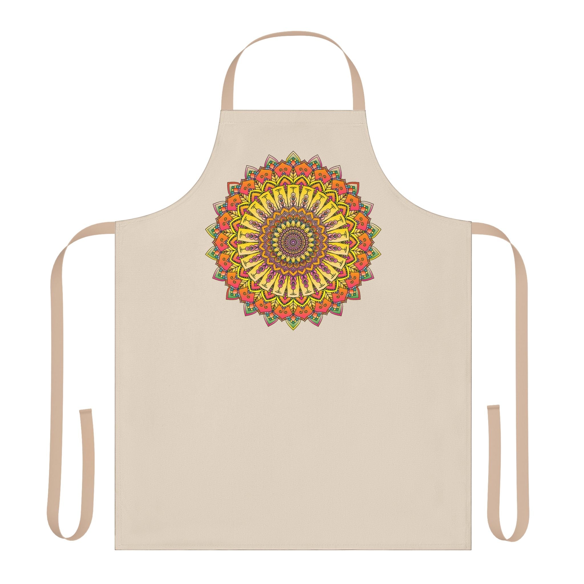 Mandala Art Apron - Vibrant Floral Design All Over Prints - Blululi