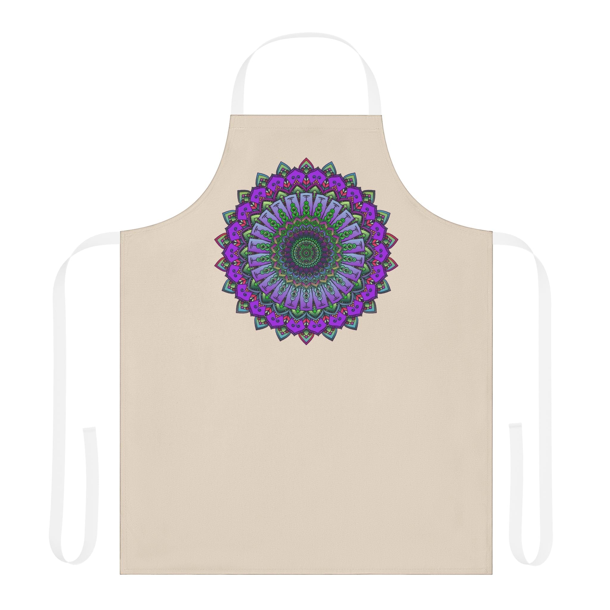 Mandala Art Apron - Vibrant Floral Design All Over Prints - Blululi