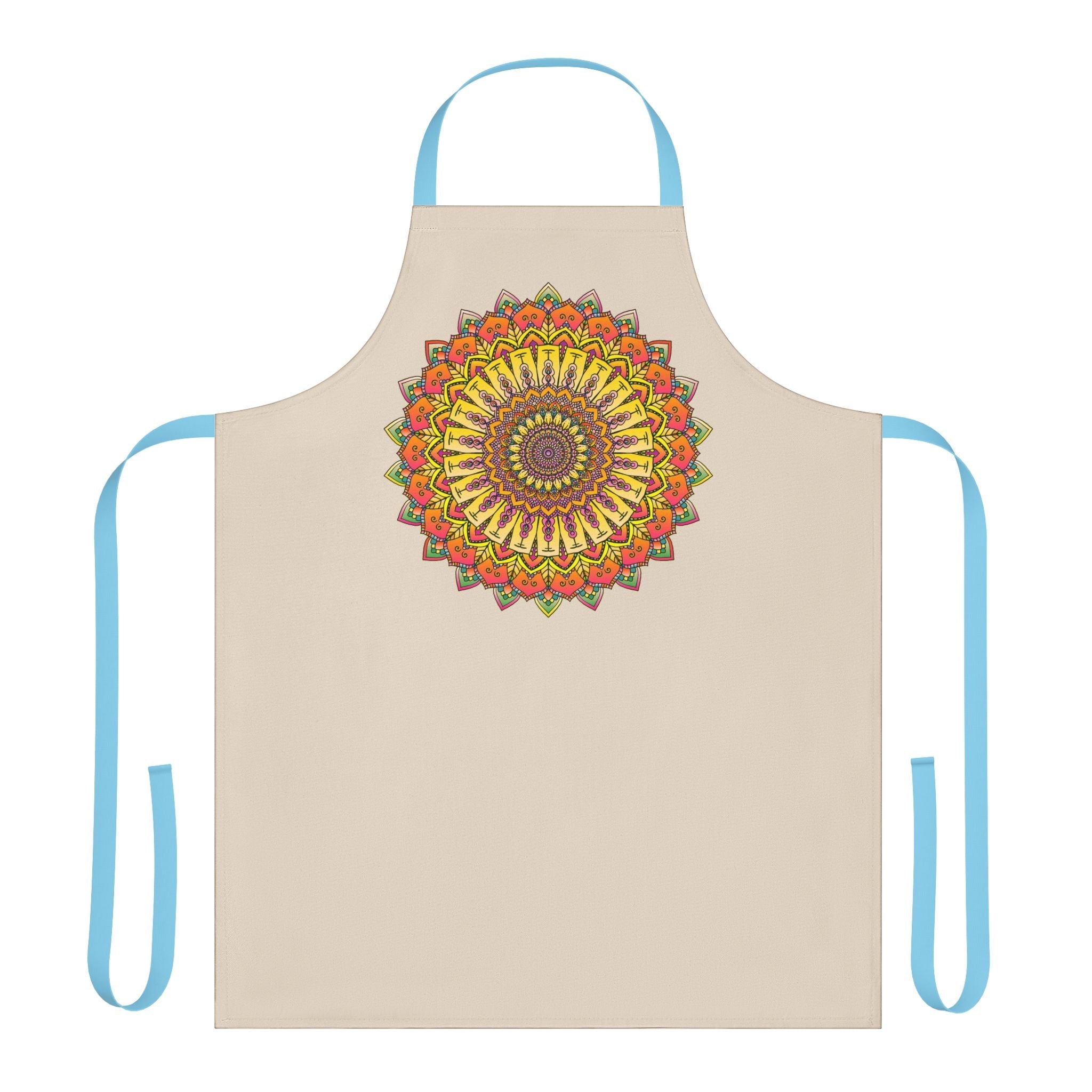 Mandala Art Apron - Vibrant Floral Design All Over Prints - Blululi