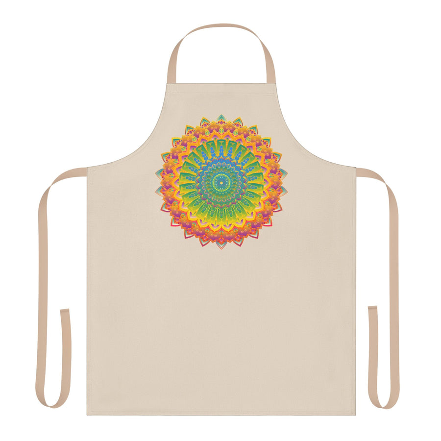 Mandala Art Apron - Vibrant Hand Drawn Design All Over Prints - Blululi