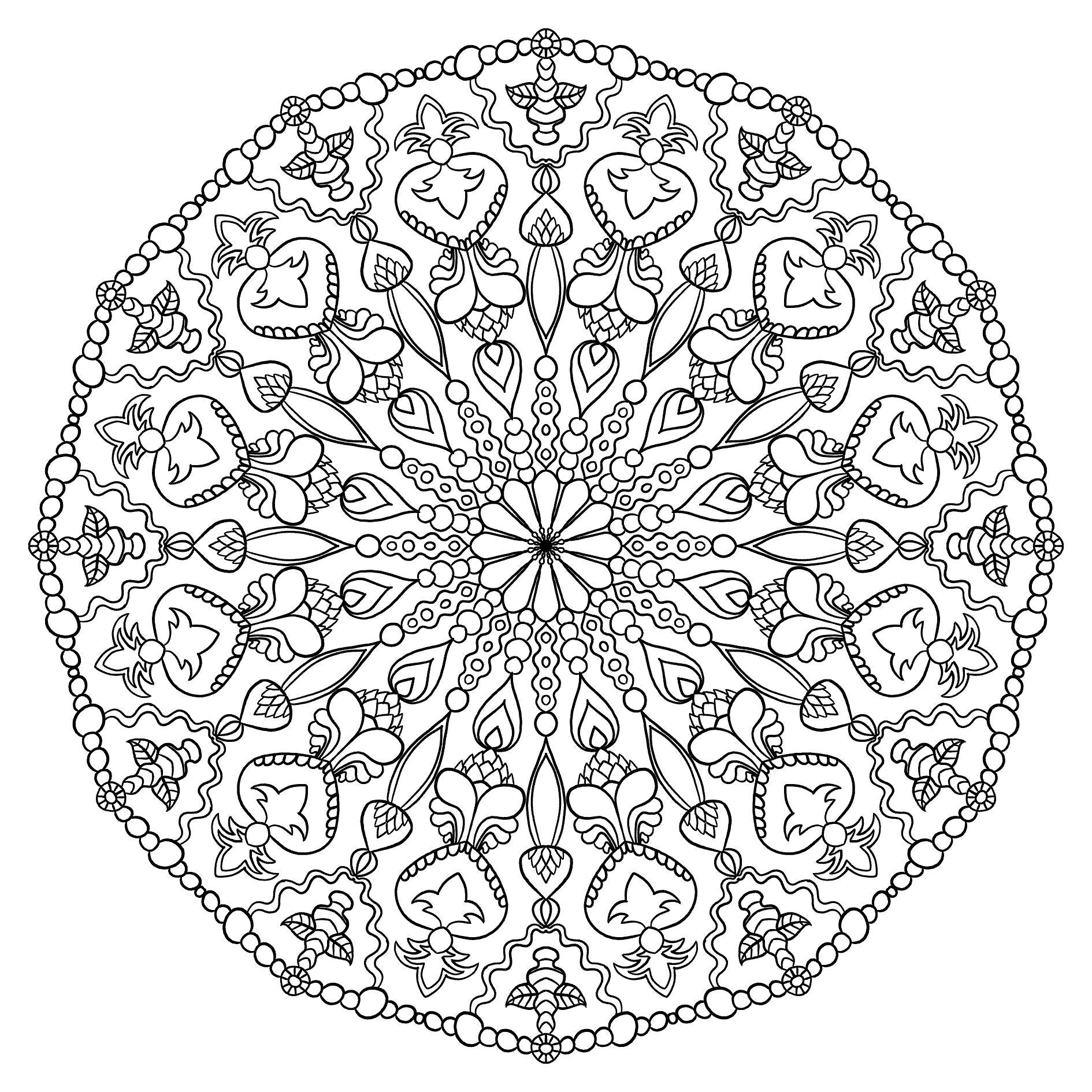 Mandala Art Coloring Pages - 80 Hand - Drawn Designs for Artistic Expression & Relaxation digital download - Blululi