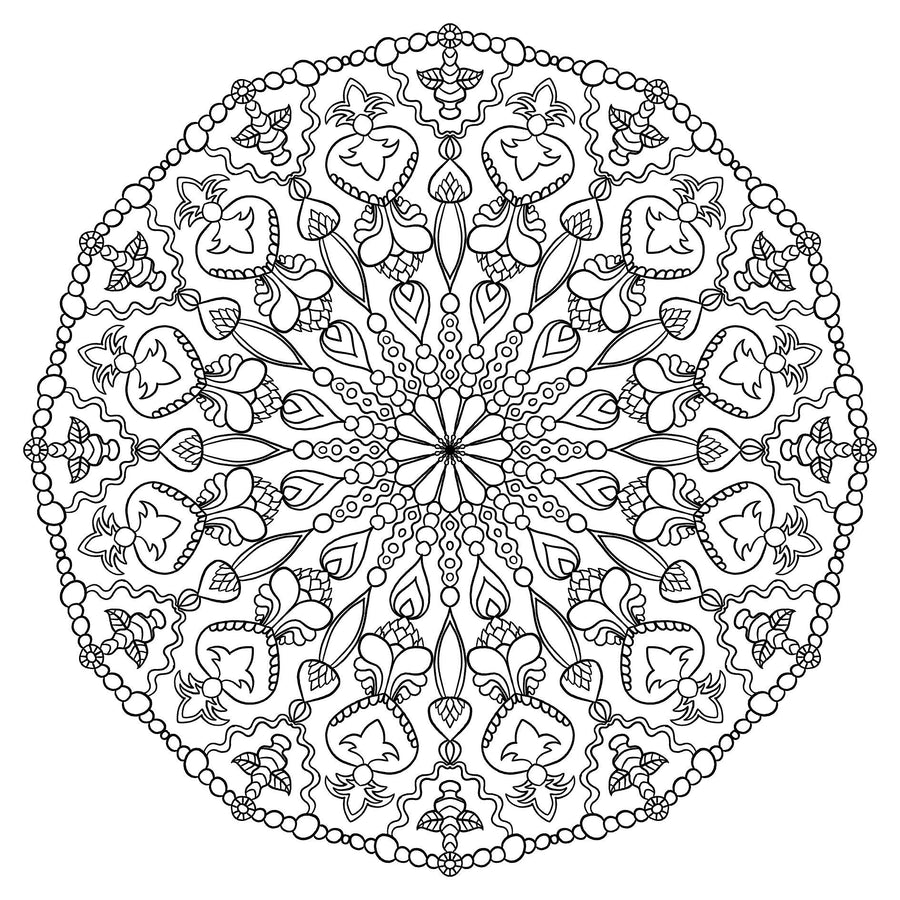 Mandala Art Coloring Pages - 80 Hand - Drawn Designs for Artistic Expression & Relaxation digital download - Blululi