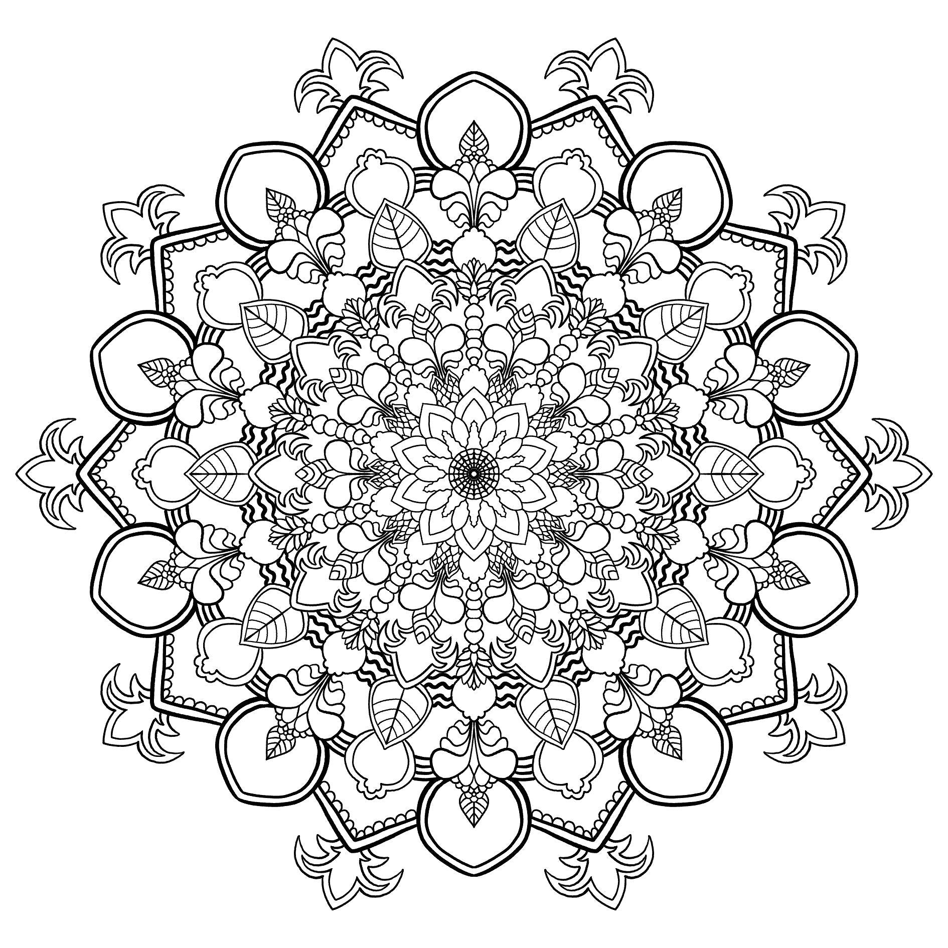 Mandala Art Coloring Pages - 80 Hand - Drawn Designs for Artistic Expression & Relaxation digital download - Blululi
