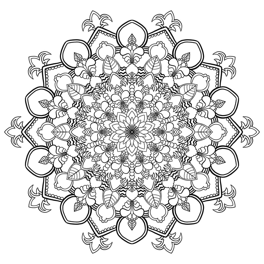 Mandala Art Coloring Pages - 80 Hand - Drawn Designs for Artistic Expression & Relaxation digital download - Blululi
