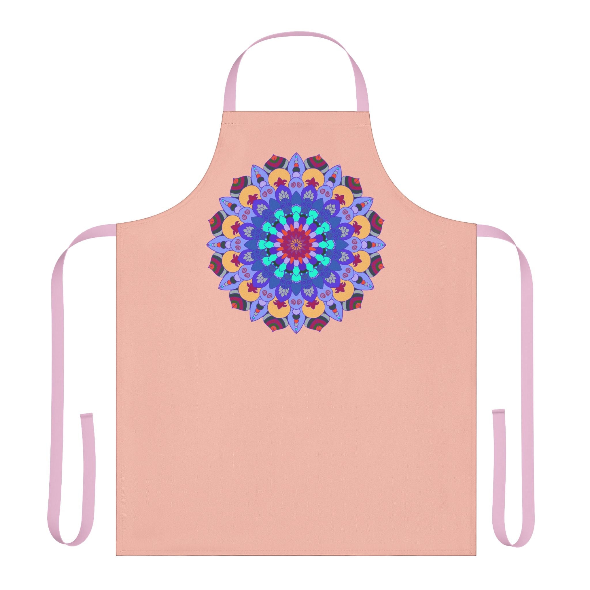 Mandala Art Peach Apron - Colorful Kitchen Decor All Over Prints - Blululi