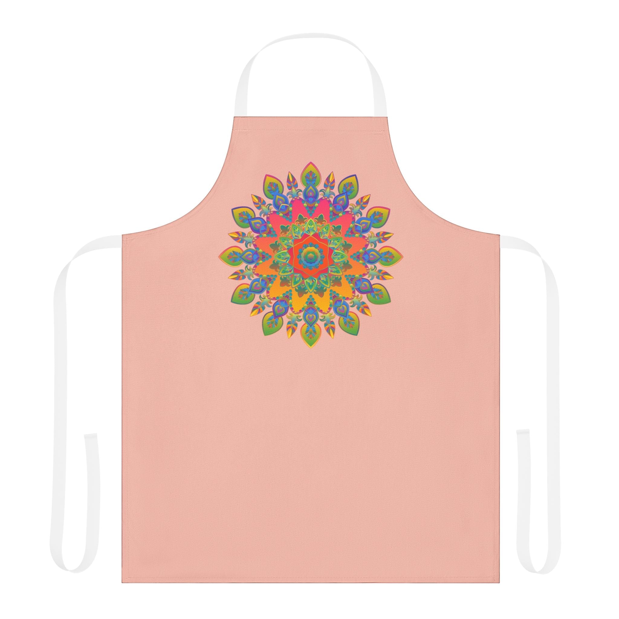 Mandala Art Peach Apron - Colorful Kitchen Decor All Over Prints - Blululi