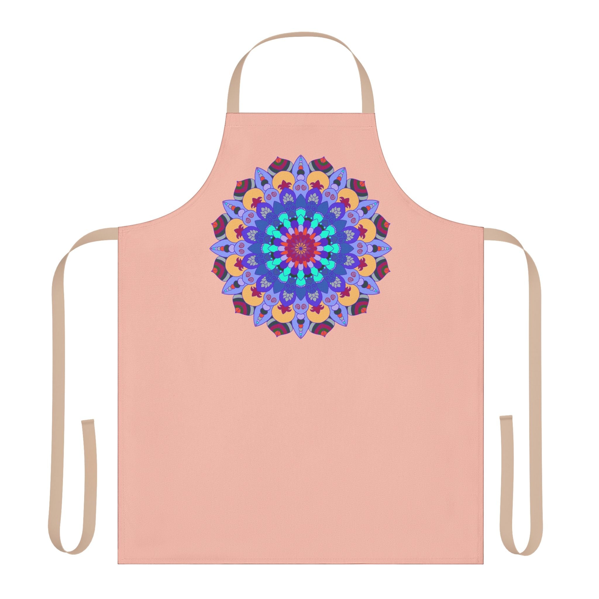 Mandala Art Peach Apron - Colorful Kitchen Decor All Over Prints - Blululi