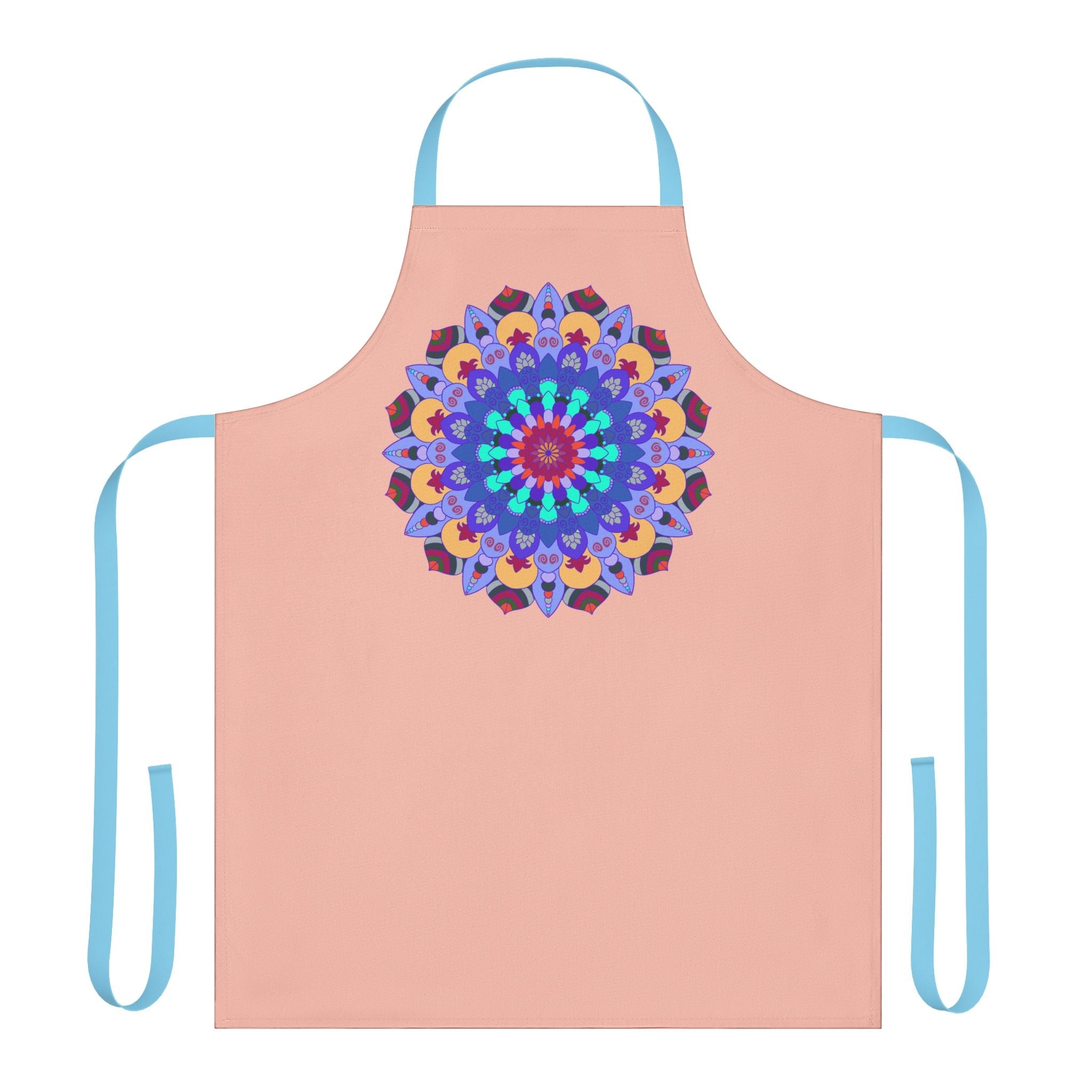 Mandala Art Peach Apron - Colorful Kitchen Decor All Over Prints - Blululi