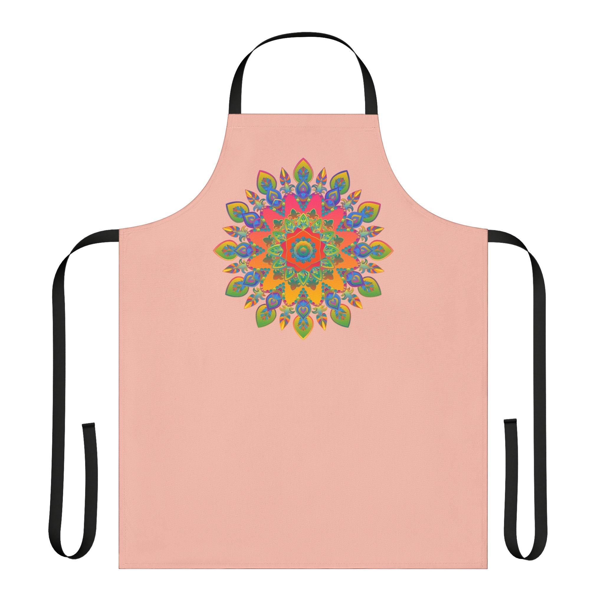 Mandala Art Peach Apron - Colorful Kitchen Decor All Over Prints - Blululi