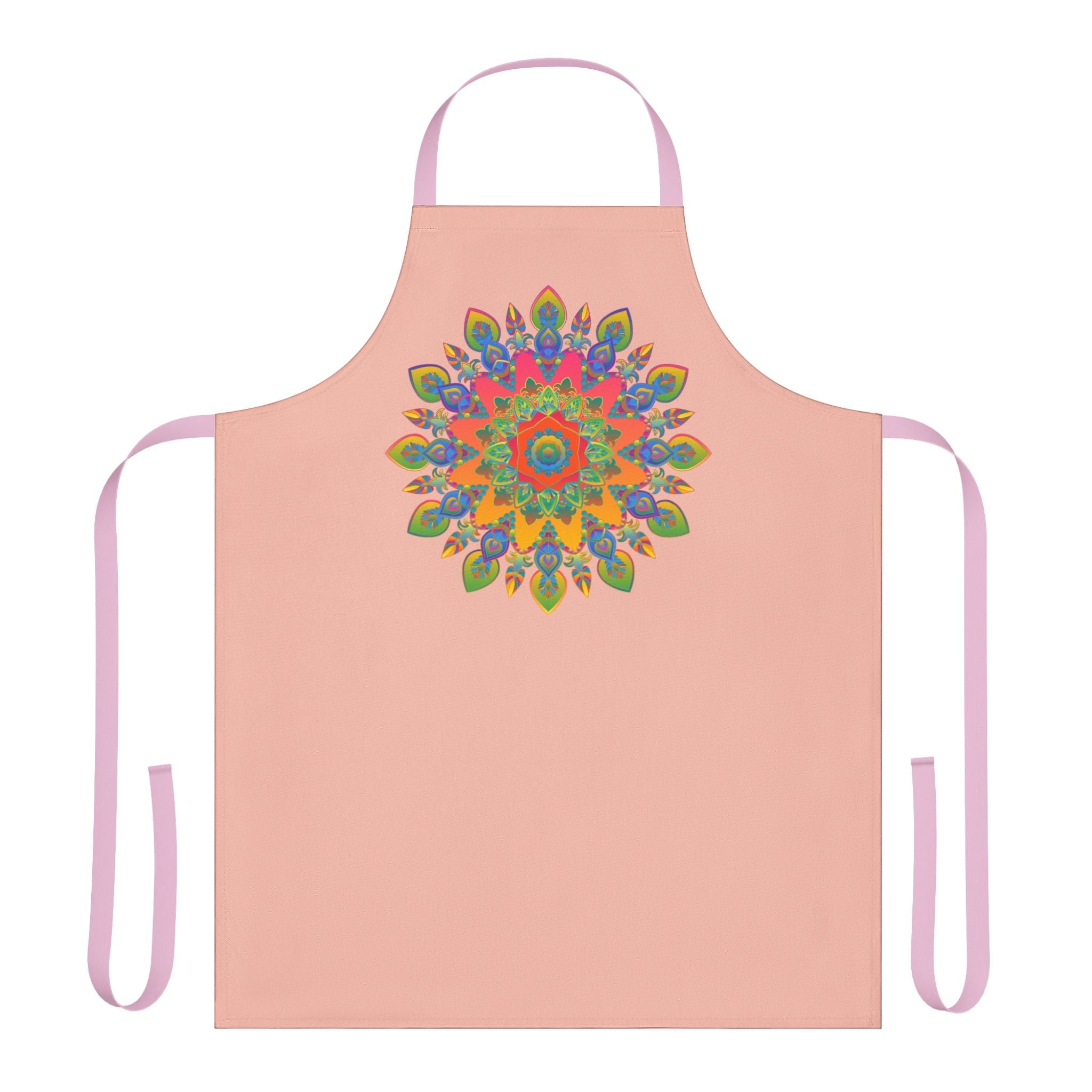 Mandala Art Peach Apron - Colorful Kitchen Decor All Over Prints - Blululi