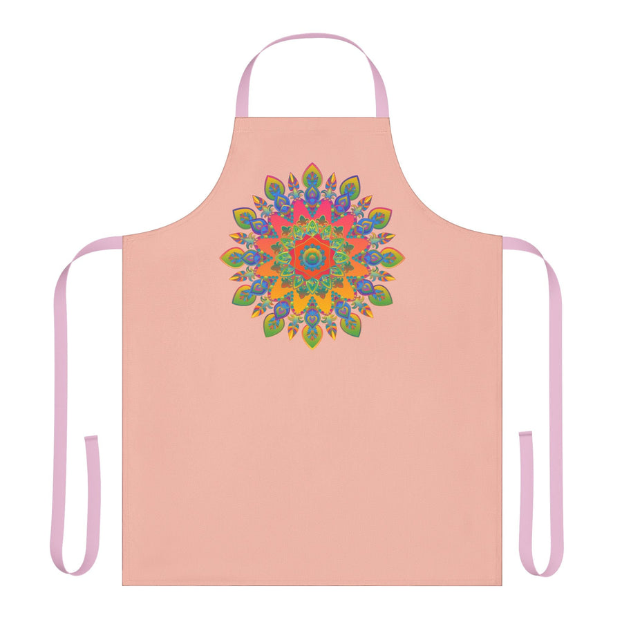 Mandala Art Peach Apron - Colorful Kitchen Decor All Over Prints - Blululi