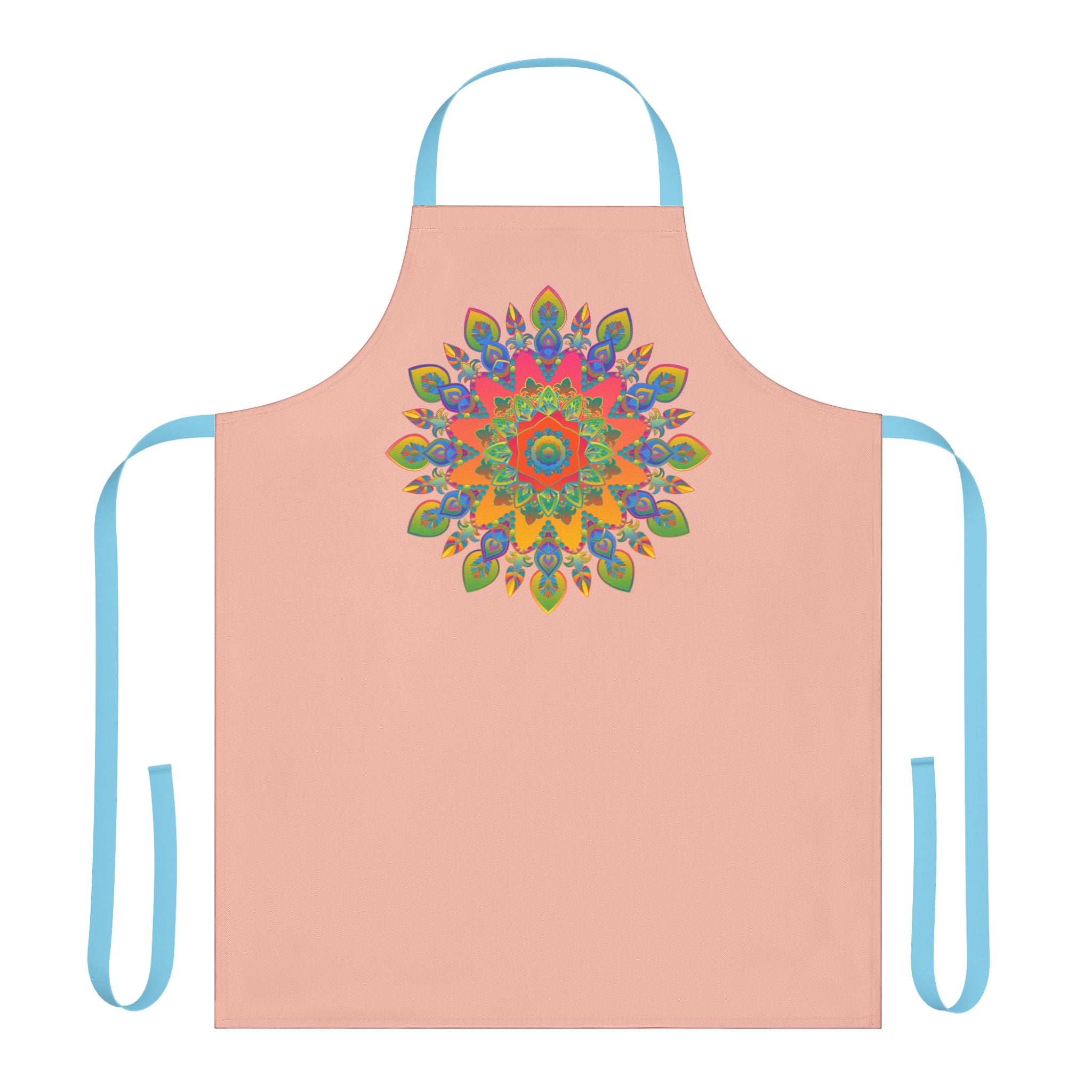 Mandala Art Peach Apron - Colorful Kitchen Decor All Over Prints - Blululi