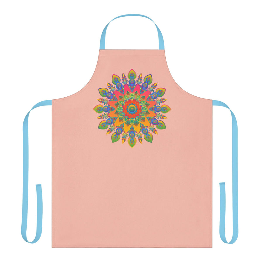 Mandala Art Peach Apron - Colorful Kitchen Decor All Over Prints - Blululi