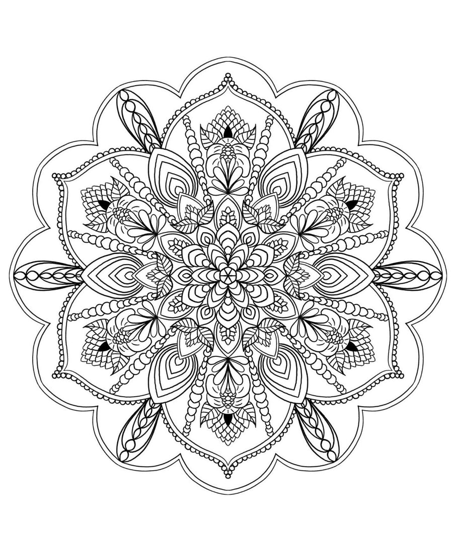 Mandala Coloring Pages 16 Hand Drawn Designs - Adult Coloring - 16 Pages digital download - Blululi