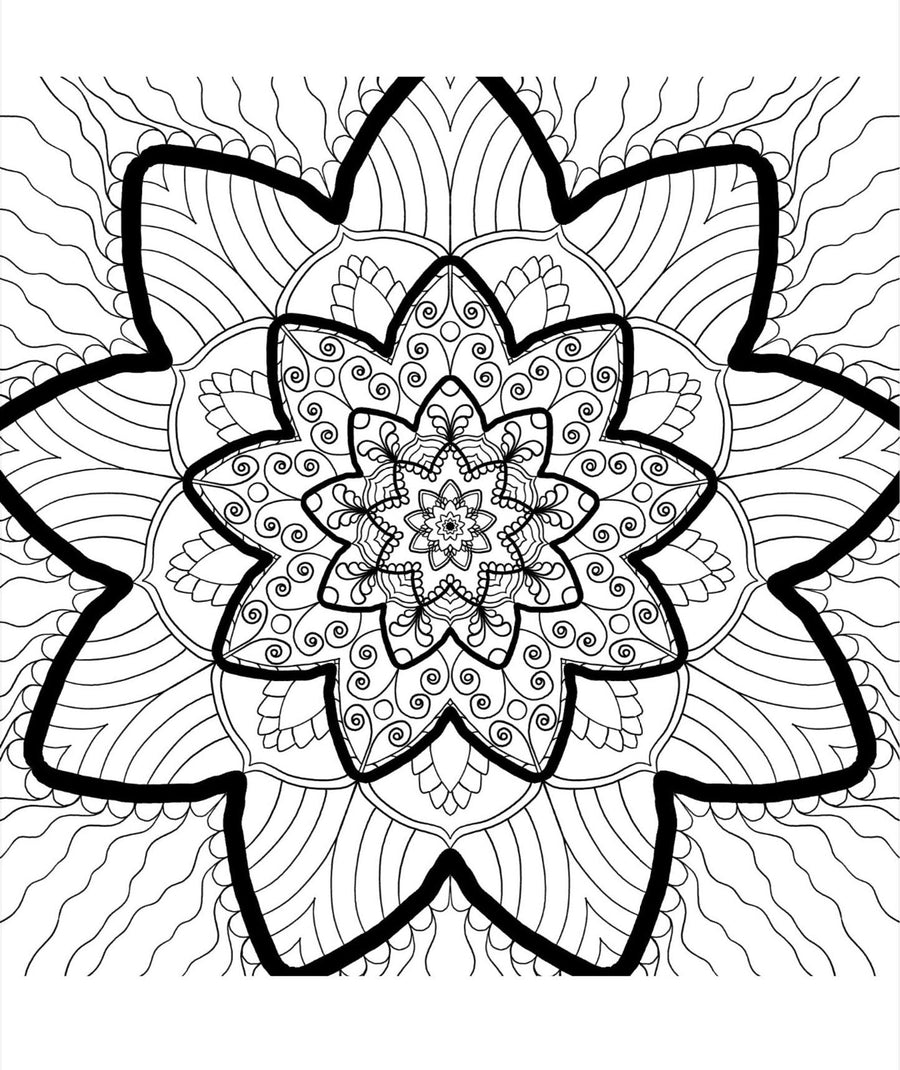 Mandala Coloring Pages 16 Hand Drawn Designs - Adult Coloring - 16 Pages digital download - Blululi