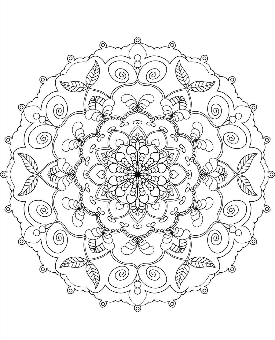 Mandala Coloring Pages 16 Hand Drawn Designs - Adult Coloring - 16 Pages digital download - Blululi