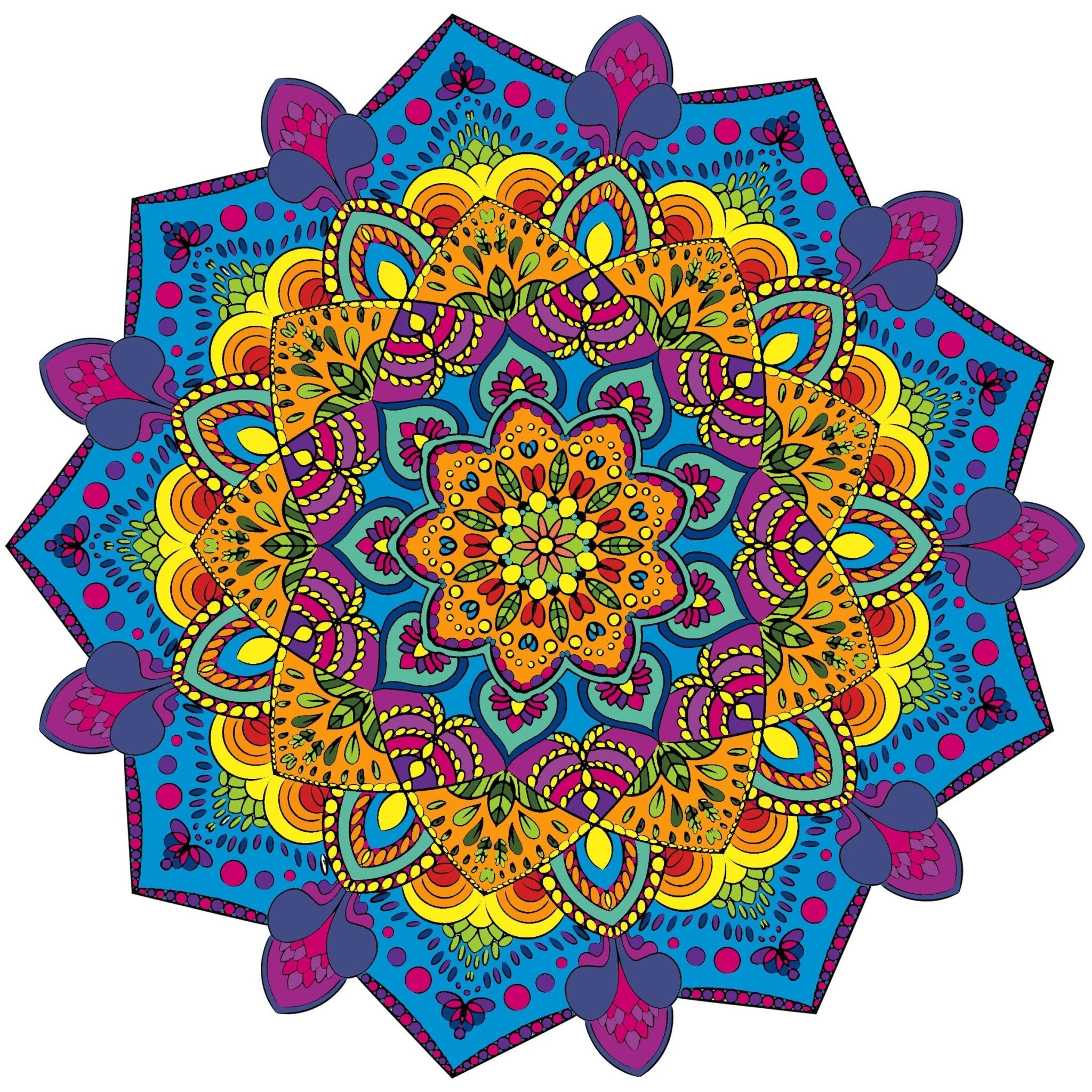 Mandala Coloring Pages 16 Hand Drawn Designs - Zentangle, Adult Coloring Pages, Antistress, Art Therapy" - 8.5x11 inches digital download - Blululi