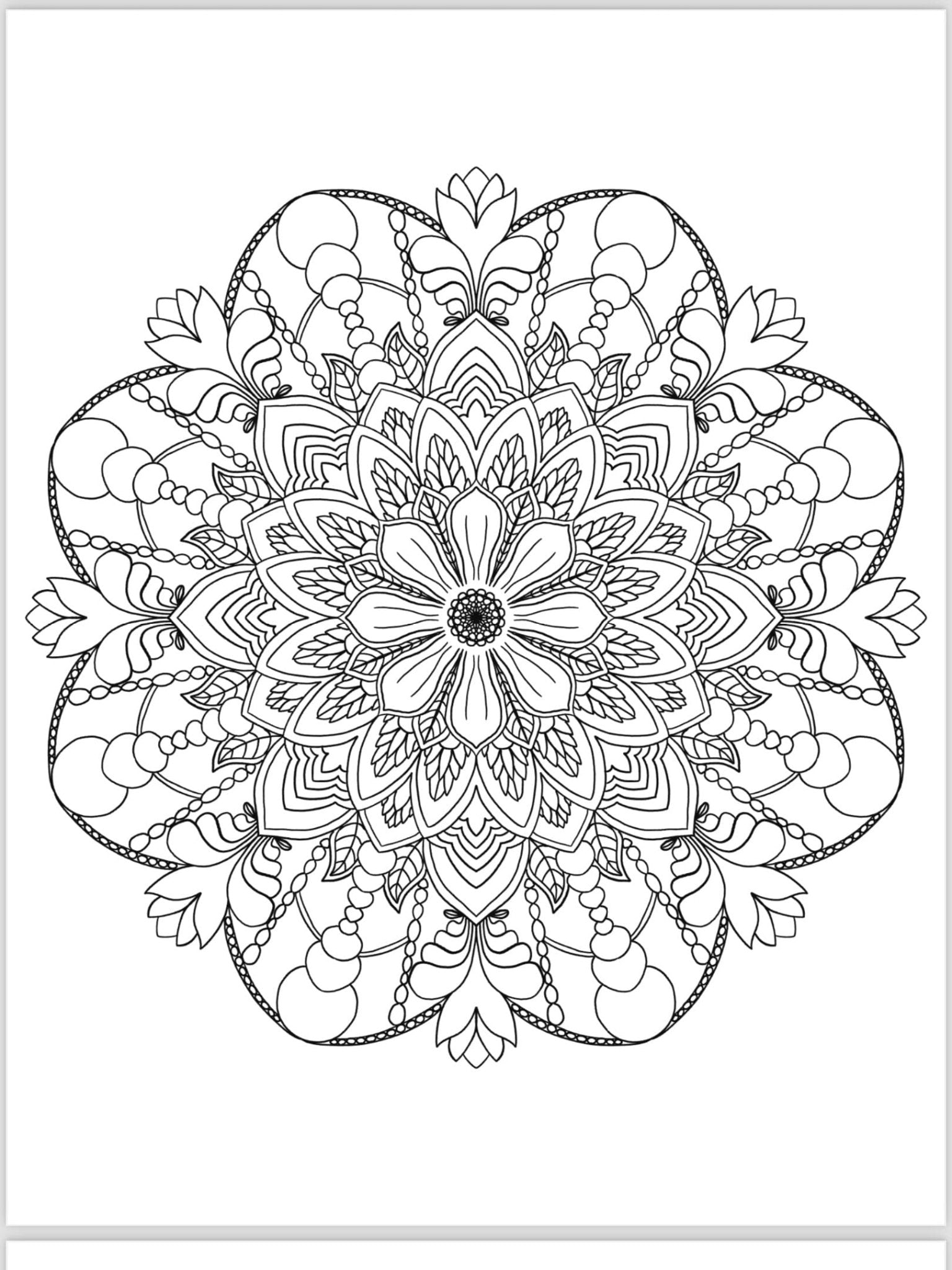 Mandala Coloring Pages - 16 Unique Hand - Drawn Designs digital download - Blululi