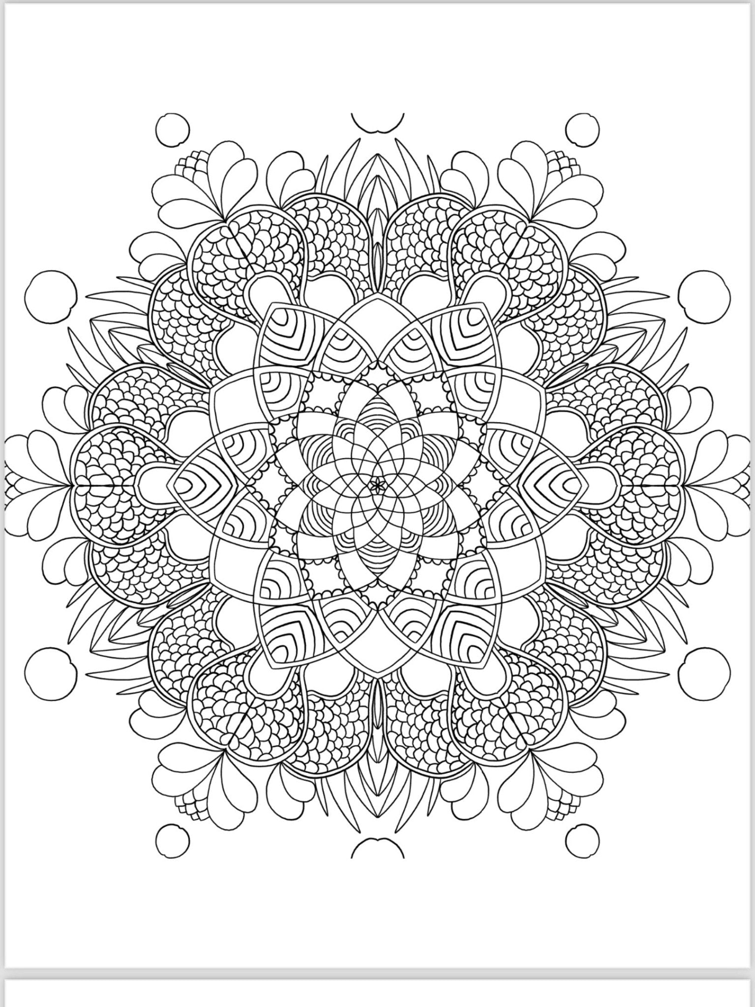 Mandala Coloring Pages - 16 Unique Hand - Drawn Designs digital download - Blululi