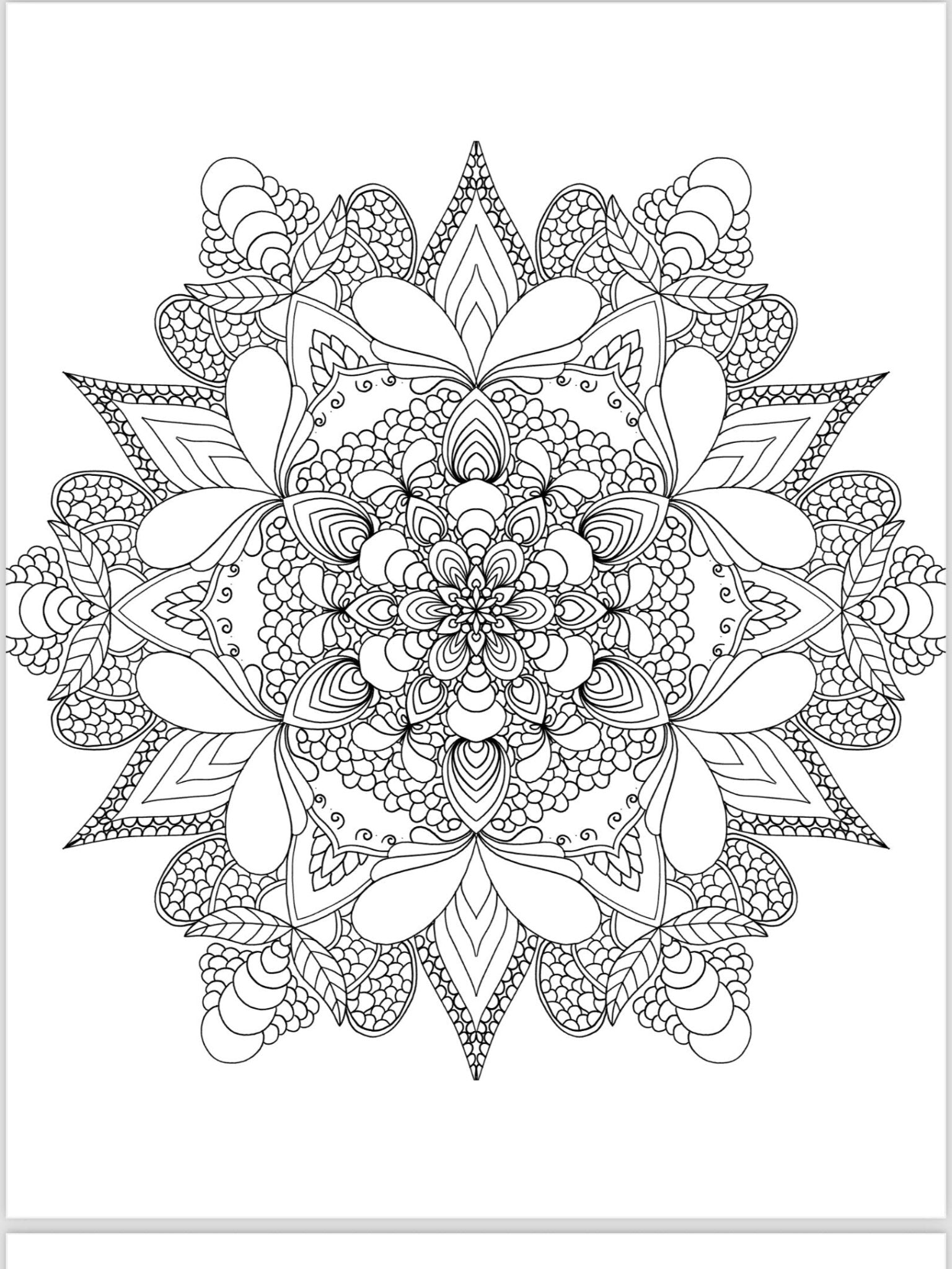 Mandala Coloring Pages - 16 Unique Hand - Drawn Designs digital download - Blululi