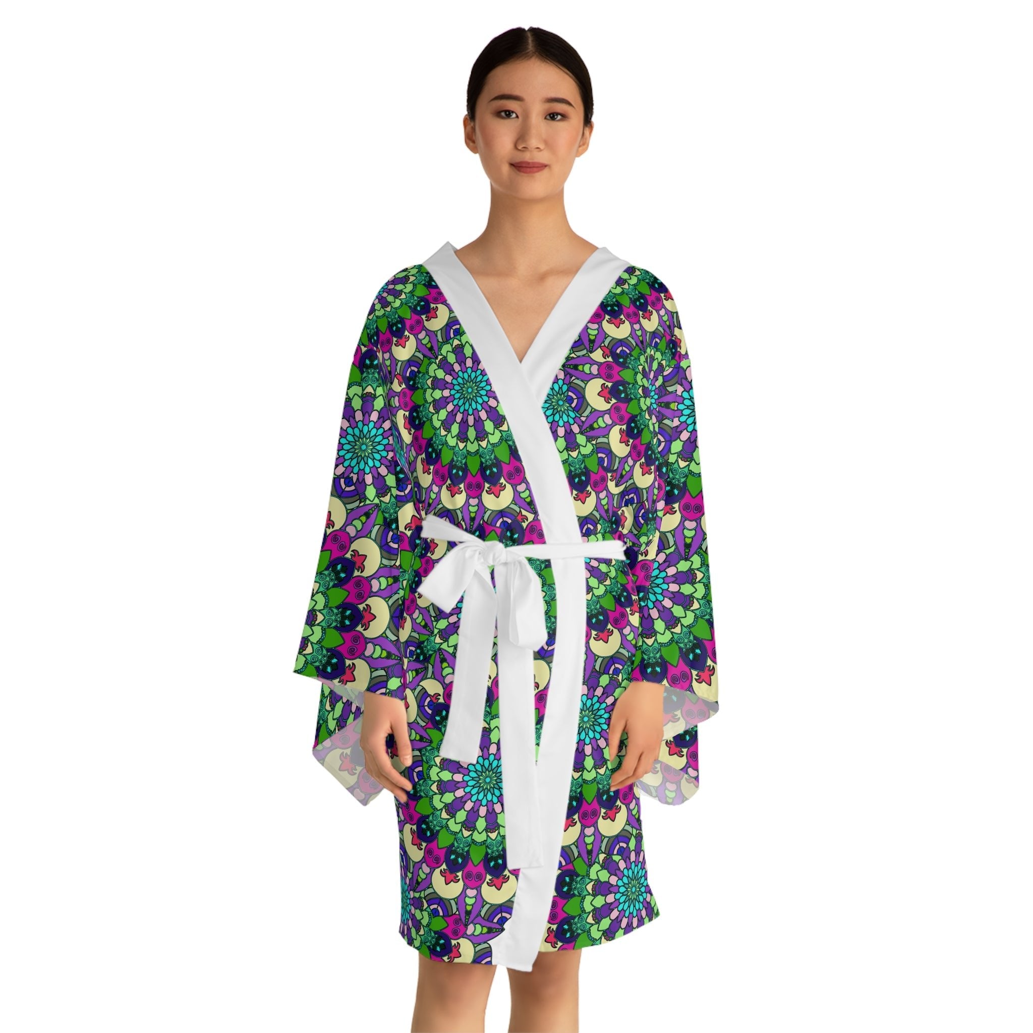 Mandala Kimono Robe - Colorful & Intricate All Over Prints - Blululi