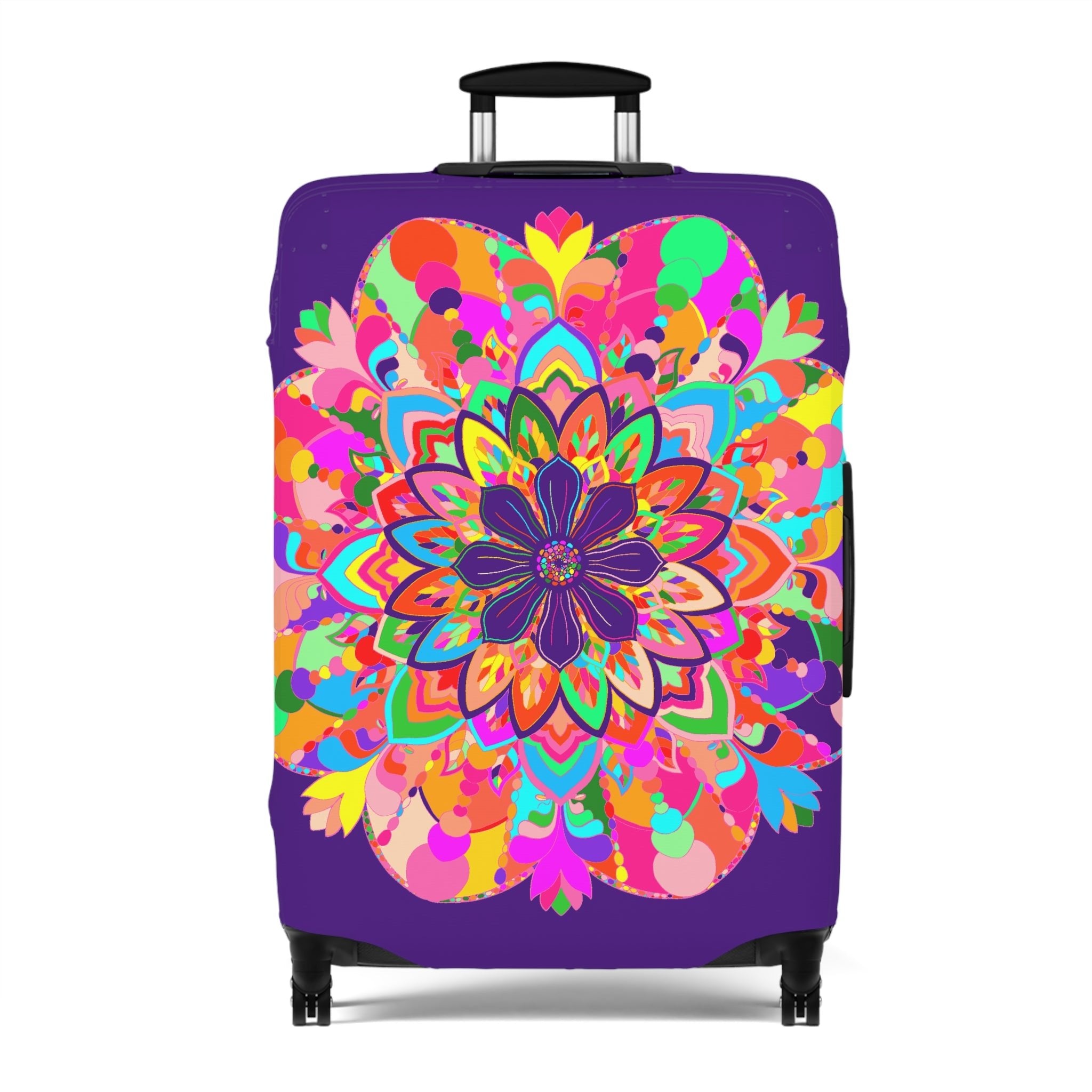 Mandala Luggage Cover Purple Colorful Accessories - Blululi
