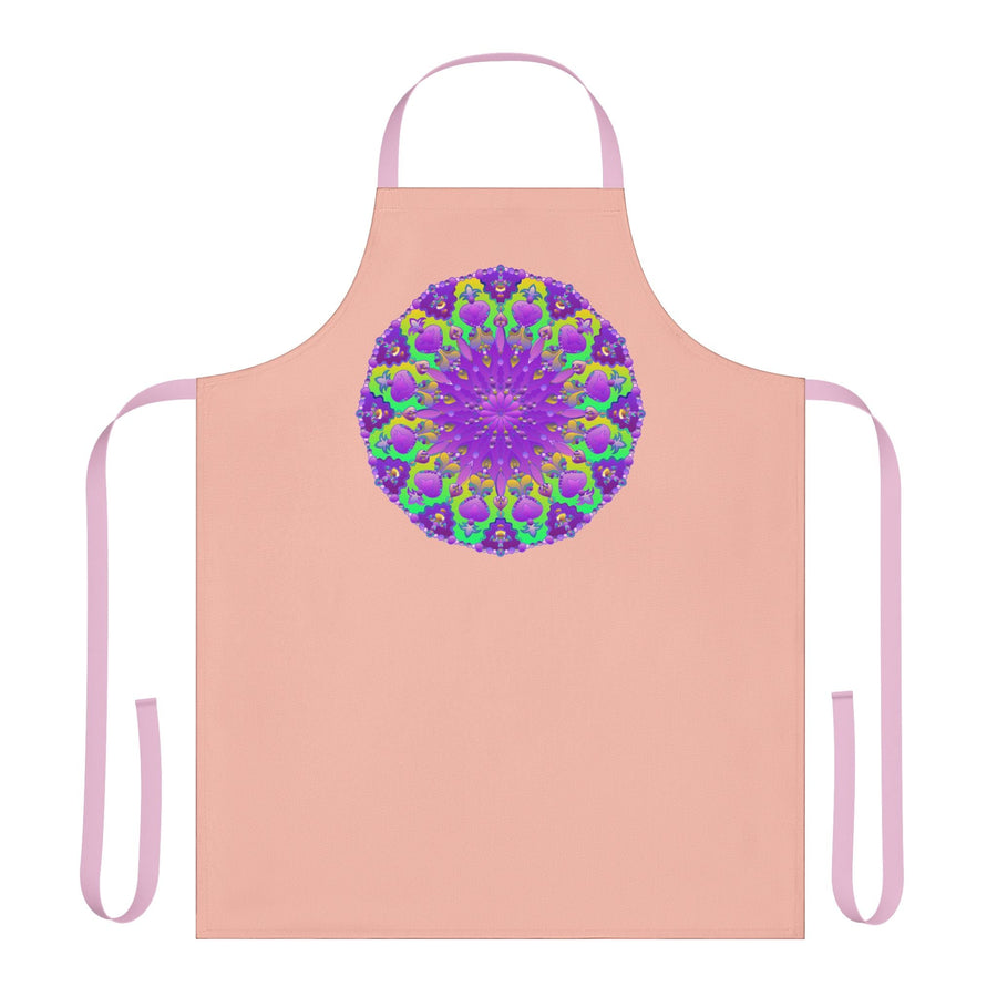 Mandala Peach Apron - Bohemian Kitchen Decor All Over Prints - Blululi