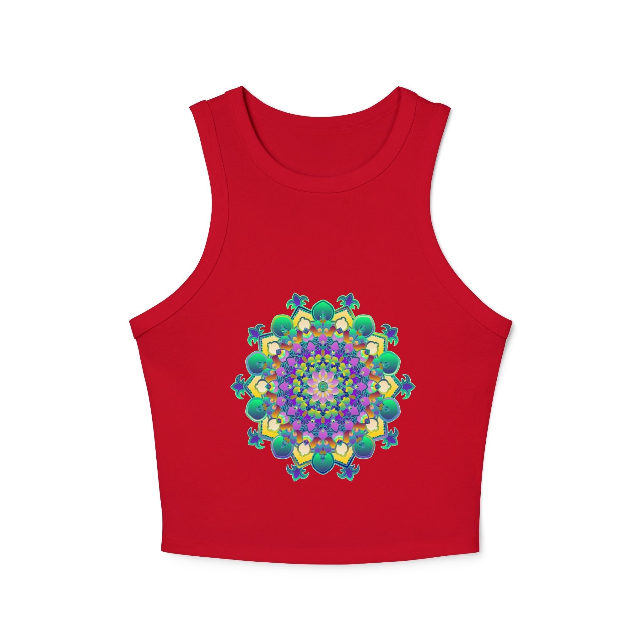 Mandala Racerback Tank Top - Colorful & Tranquil Tank Top - Blululi