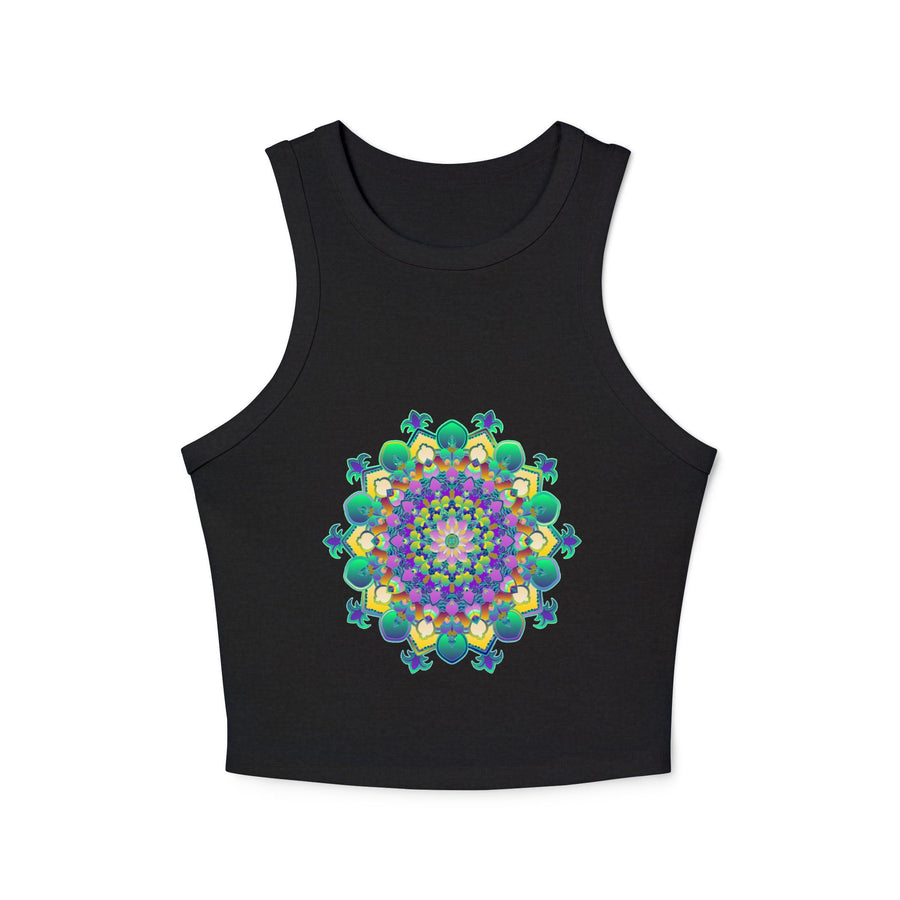 Mandala Racerback Tank Top - Colorful & Tranquil Tank Top - Blululi