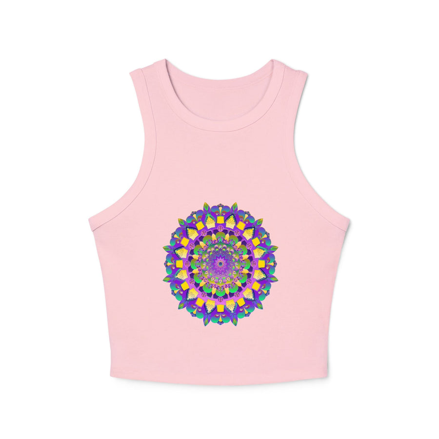 Mandala Racerback Tank Top - Spiritual & Vibrant Tank Top - Blululi