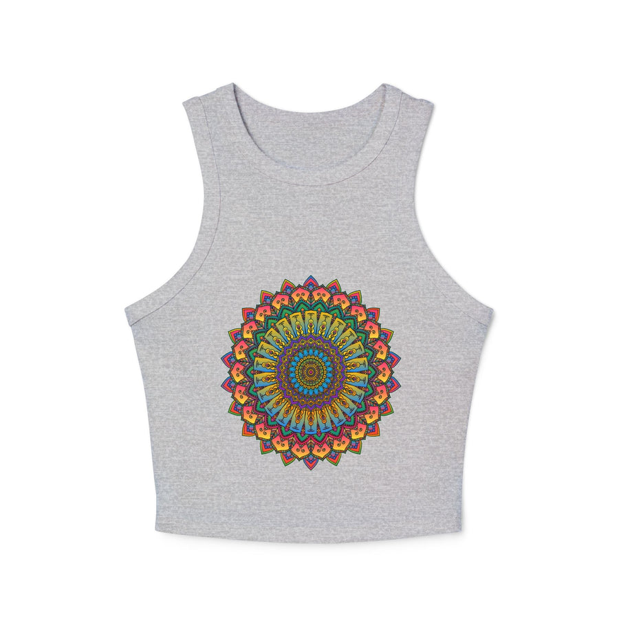 Mandala Racerback Tank Top - Yoga & Meditation Tank Top - Blululi