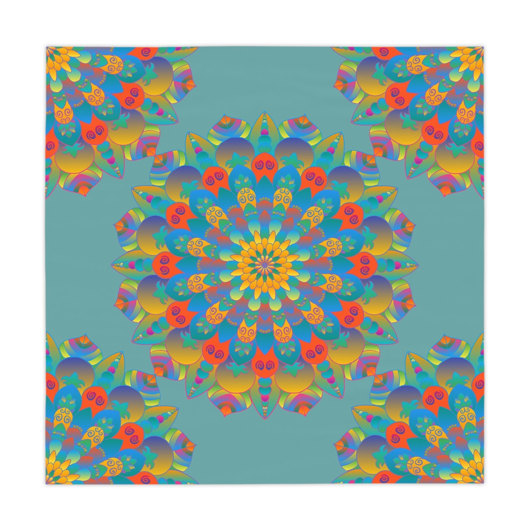 Mandala Tablecloth - Colorful Flower Design Home Decor - Blululi