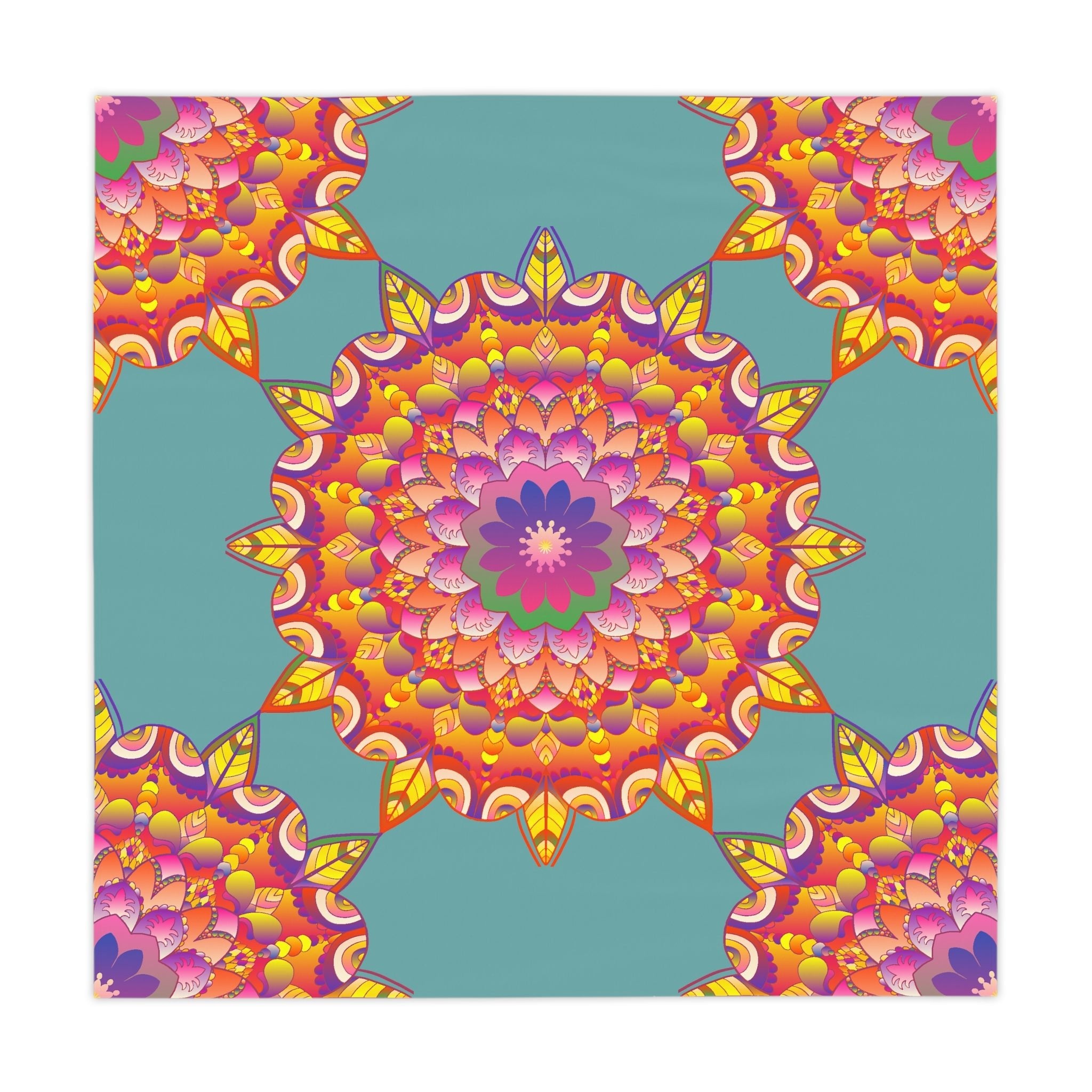 Mandala Tablecloth - Intricate Floral Design Home Decor - Blululi