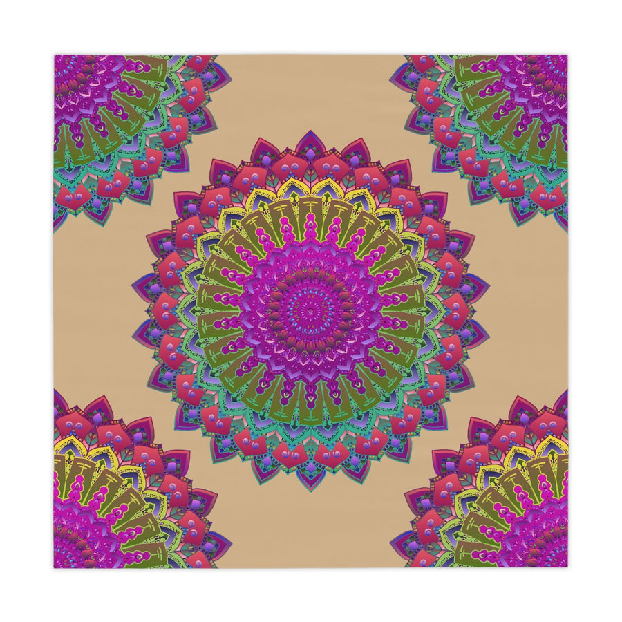 Mandala Tablecloth - Pink & Red Geometric Design Home Decor - Blululi
