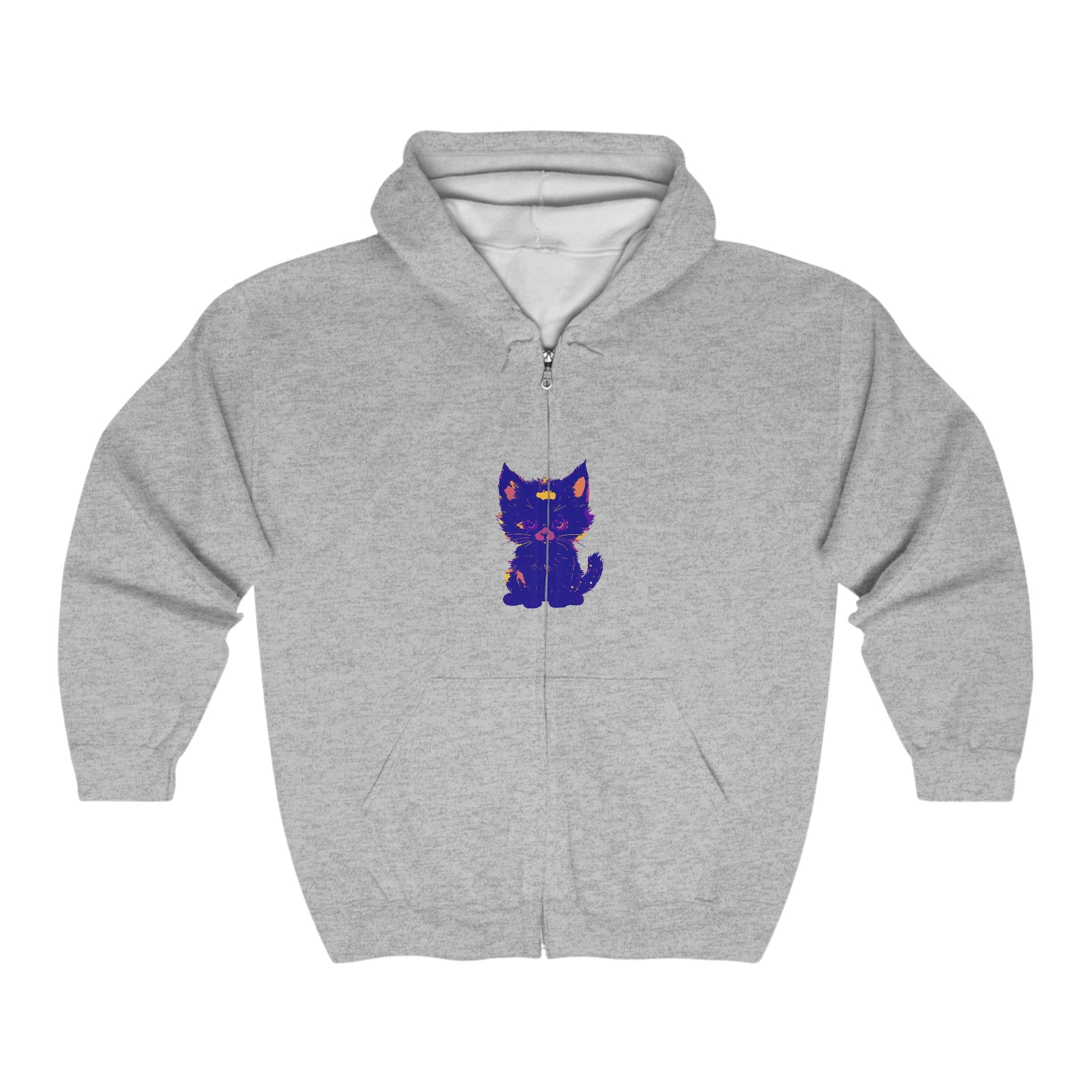 Mystical Blue Cat Watercolor Hoodie - Pet Lover Gift Hoodie - Blululi