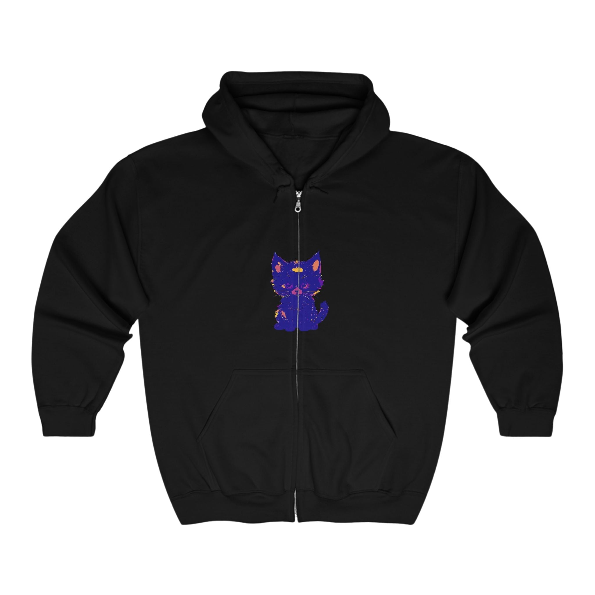Mystical Blue Cat Watercolor Hoodie - Pet Lover Gift Hoodie - Blululi