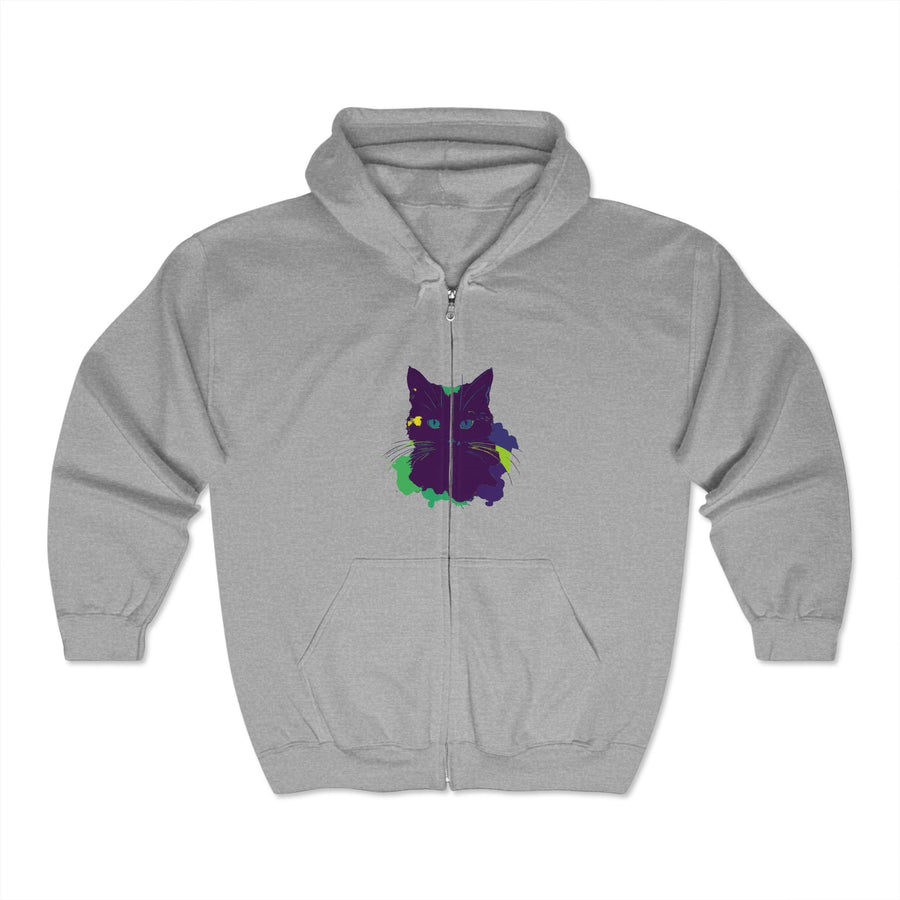 Mystical Cat Watercolor Hoodie Hoodie - Blululi
