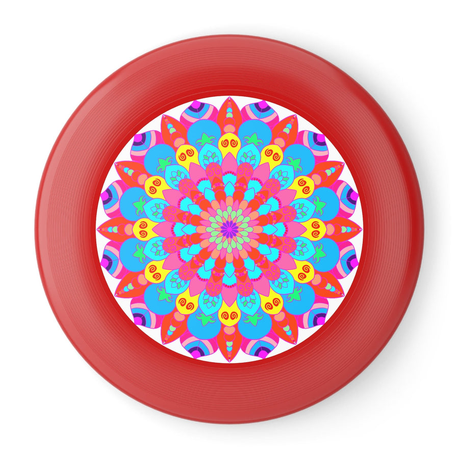 Neon Mandala Frisbee: Psychedelic Fun Accessories - Blululi