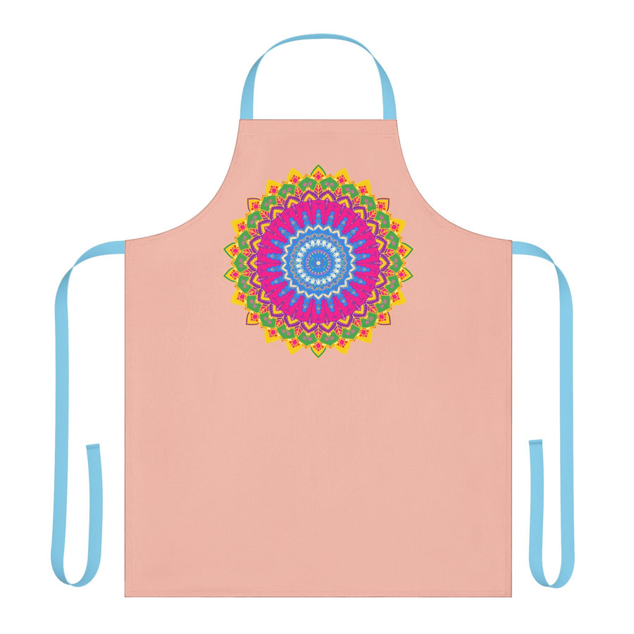 Peach Mandala Apron - Colorful Kitchen Art All Over Prints - Blululi