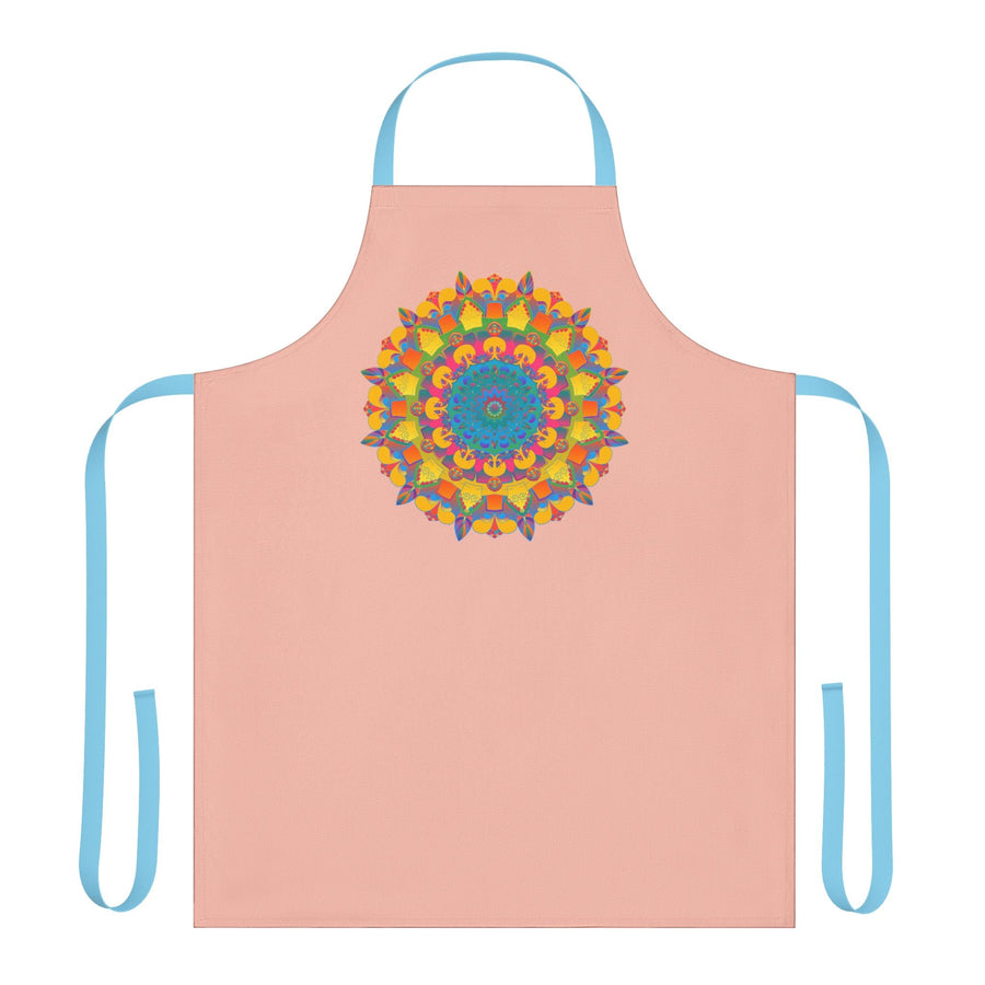 Peach Mandala Apron - Colorful Kitchen Art All Over Prints - Blululi