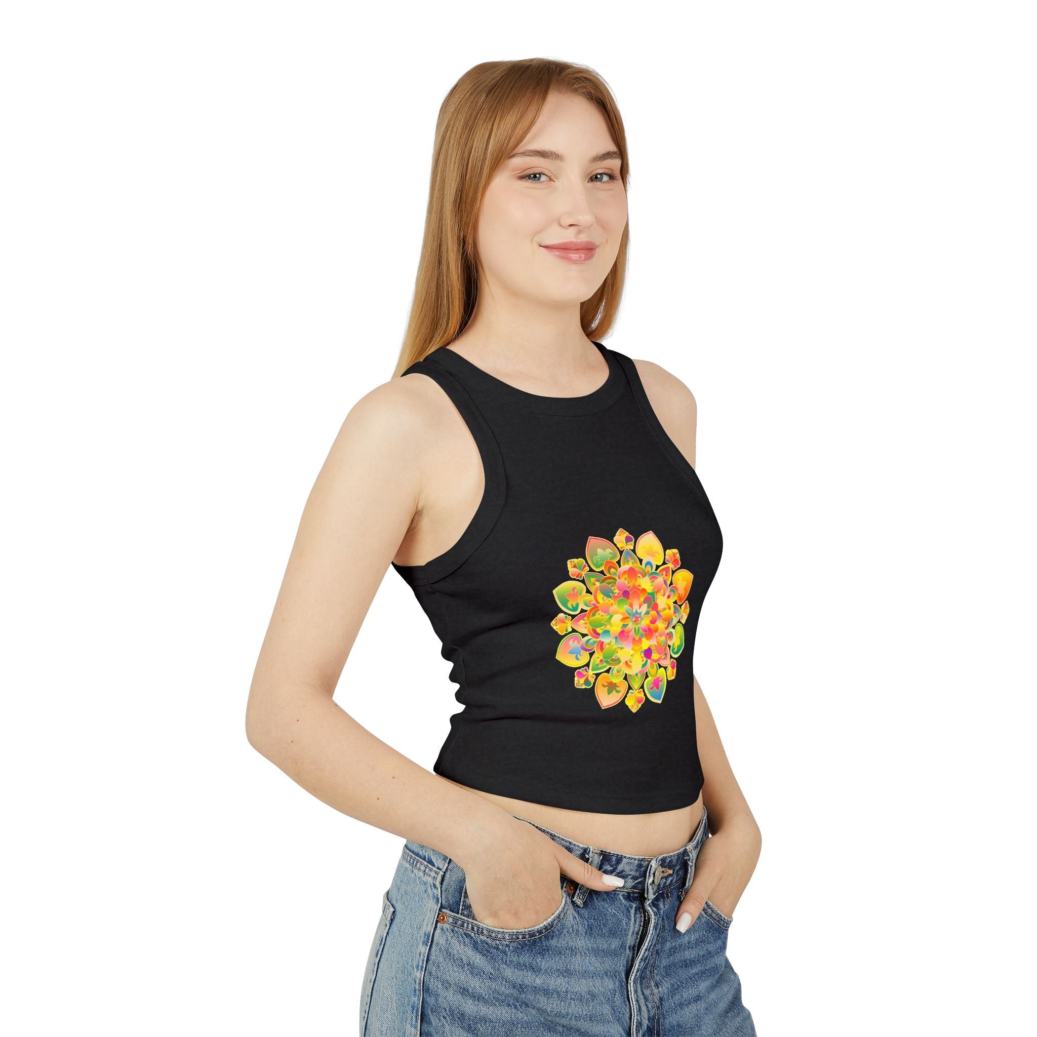 Psychedelic Mandala Racerback Tank Top Tank Top - Blululi