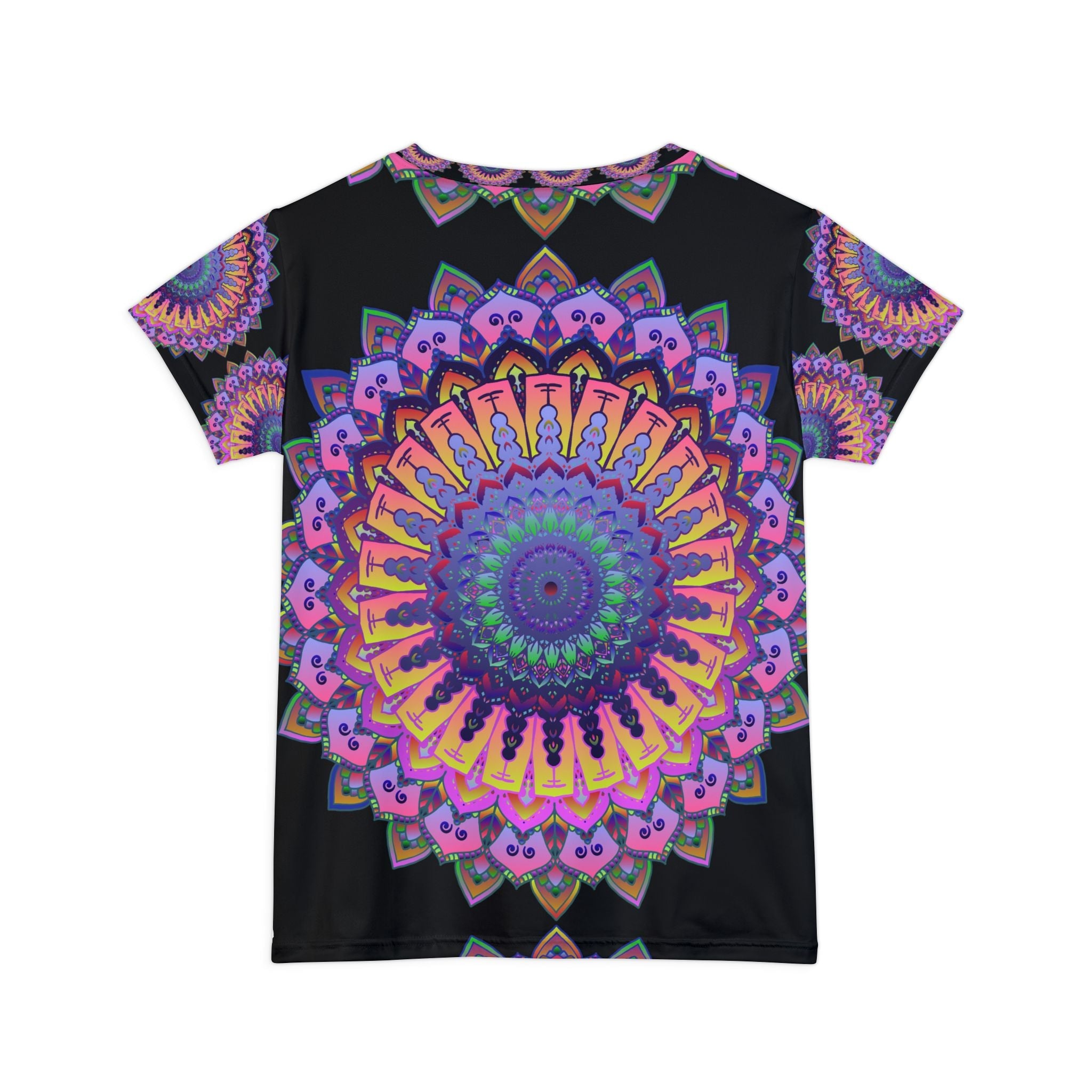Psychedelic Mandala Rainbow Women's T-Shirt All Over Prints - Blululi