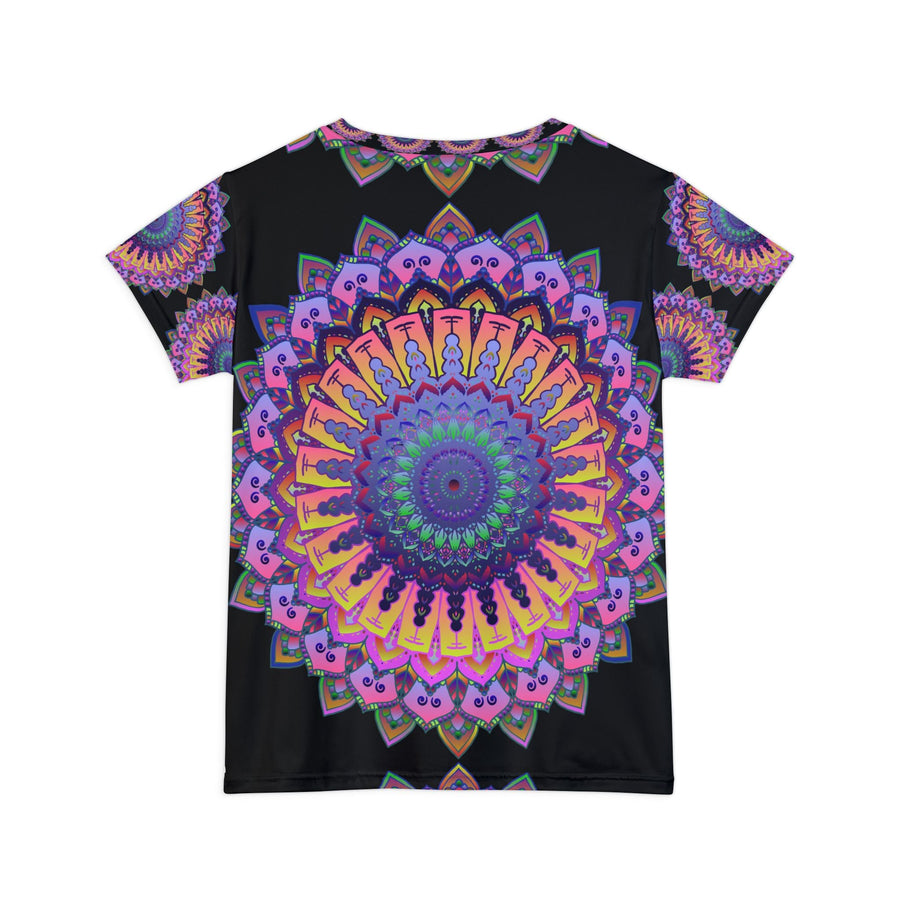 Psychedelic Mandala Rainbow Women's T-Shirt All Over Prints - Blululi