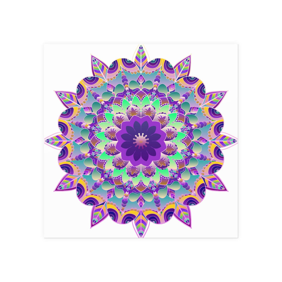 Purple Mandala Poster - Intricate Art Print Poster - Blululi