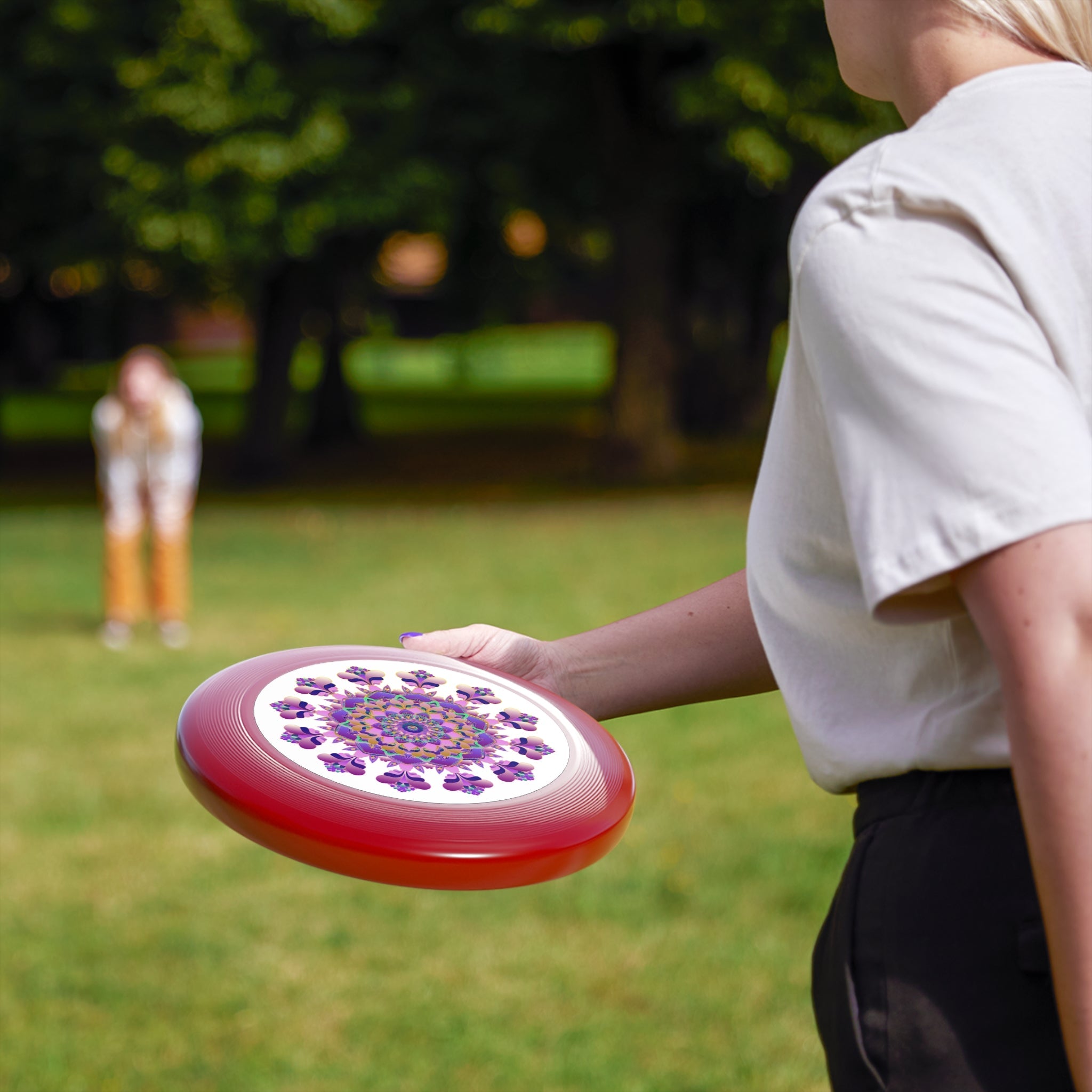Purple Pink Mandala Frisbee Disc Accessories - Blululi