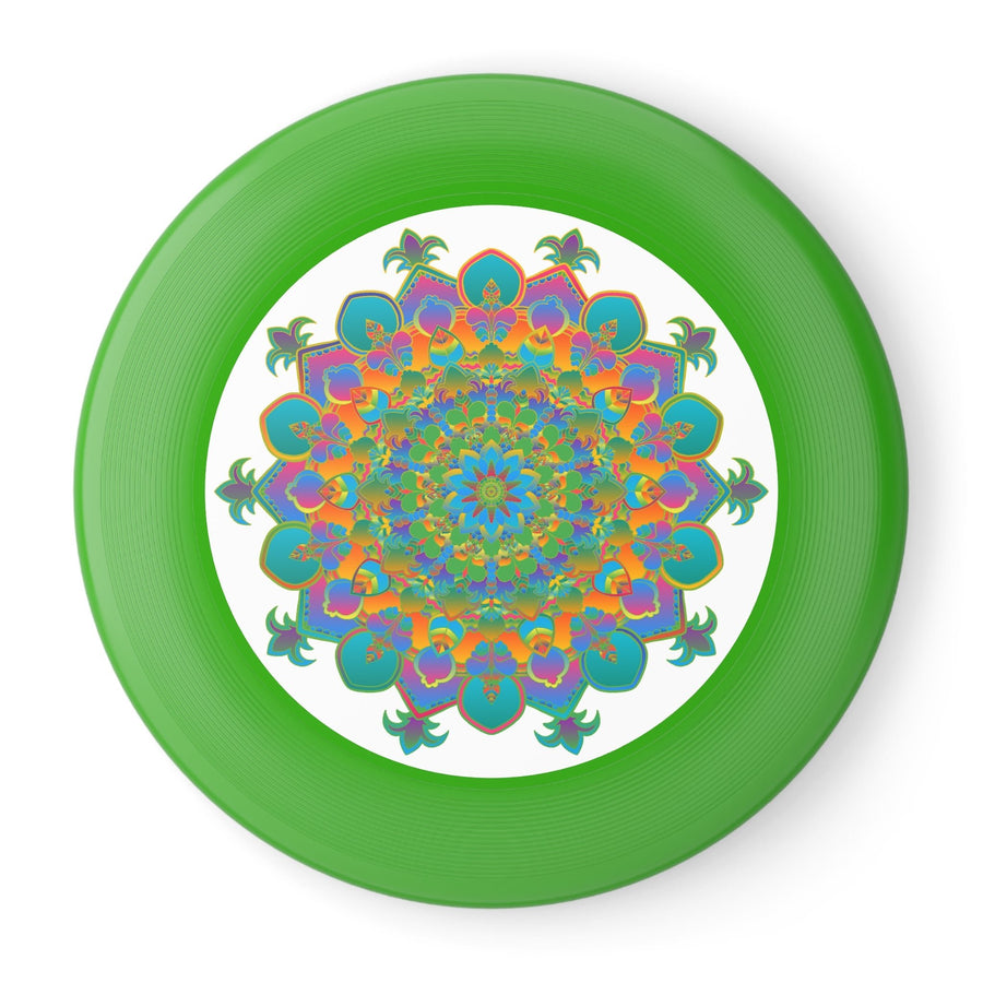 Rainbow Mandala Frisbee: Psychedelic Fun Accessories - Blululi