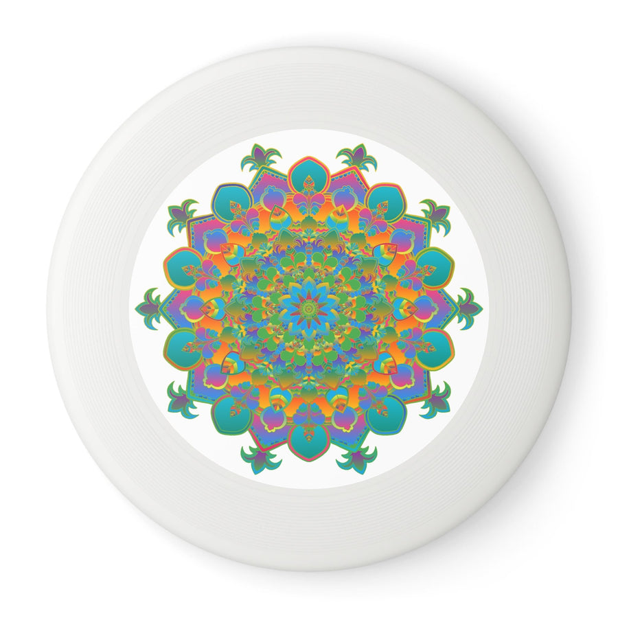 Rainbow Mandala Frisbee: Psychedelic Fun Accessories - Blululi