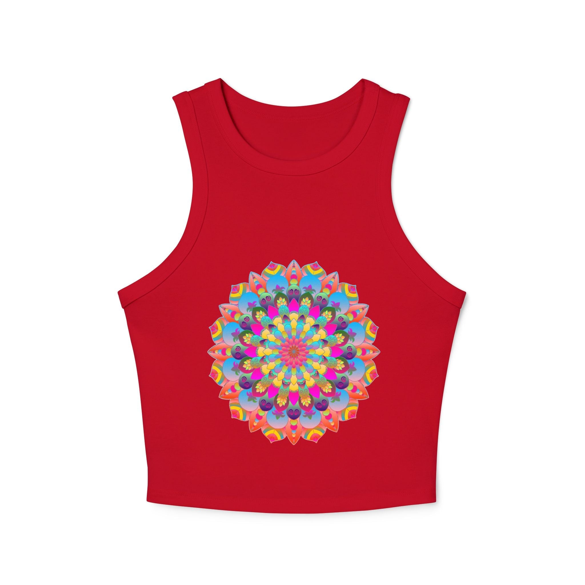 Rainbow Mandala Racerback Tank Top Tank Top - Blululi